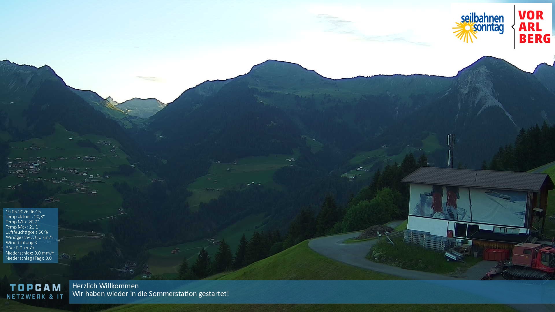 Archived image Webcam top station Stein, Sonntag