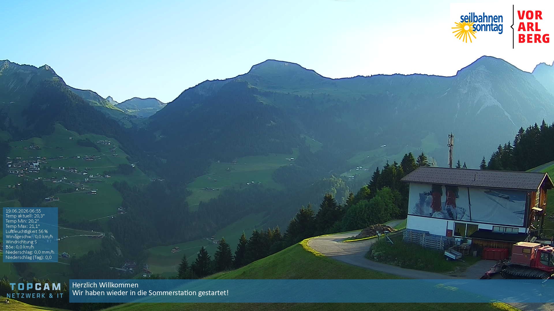 Archived image Webcam top station Stein, Sonntag