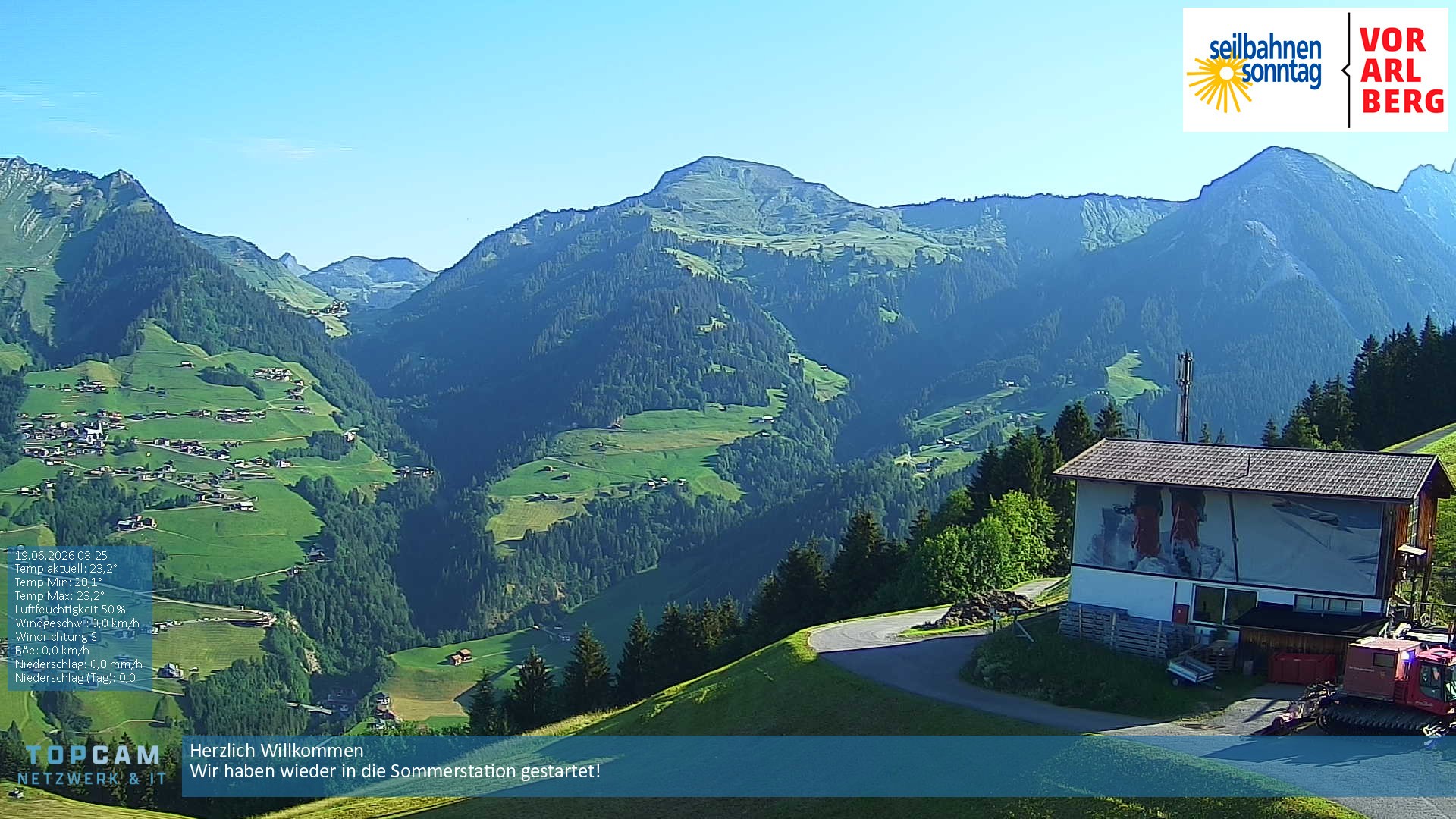 Archived image Webcam top station Stein, Sonntag
