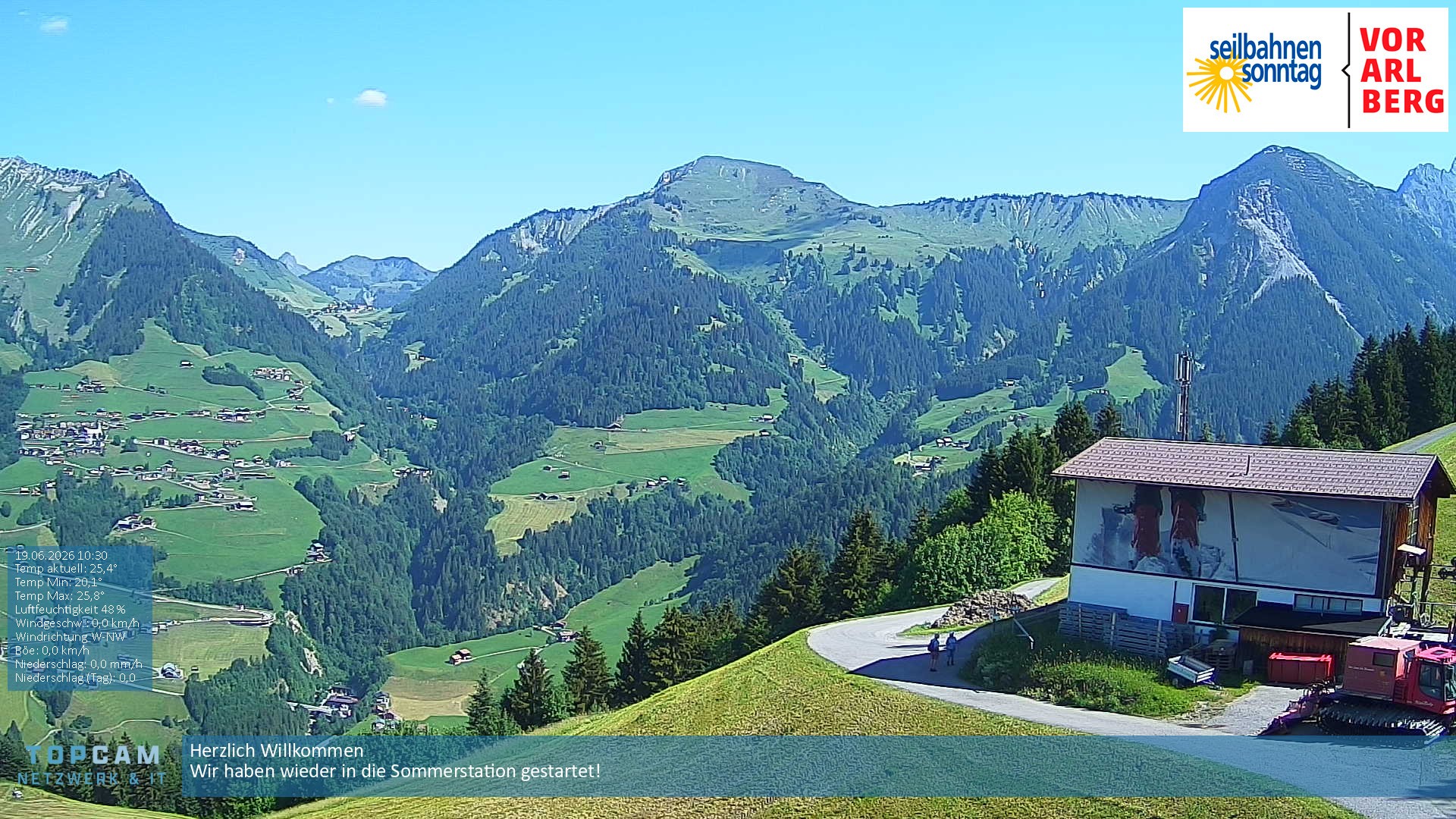Archived image Webcam top station Stein, Sonntag