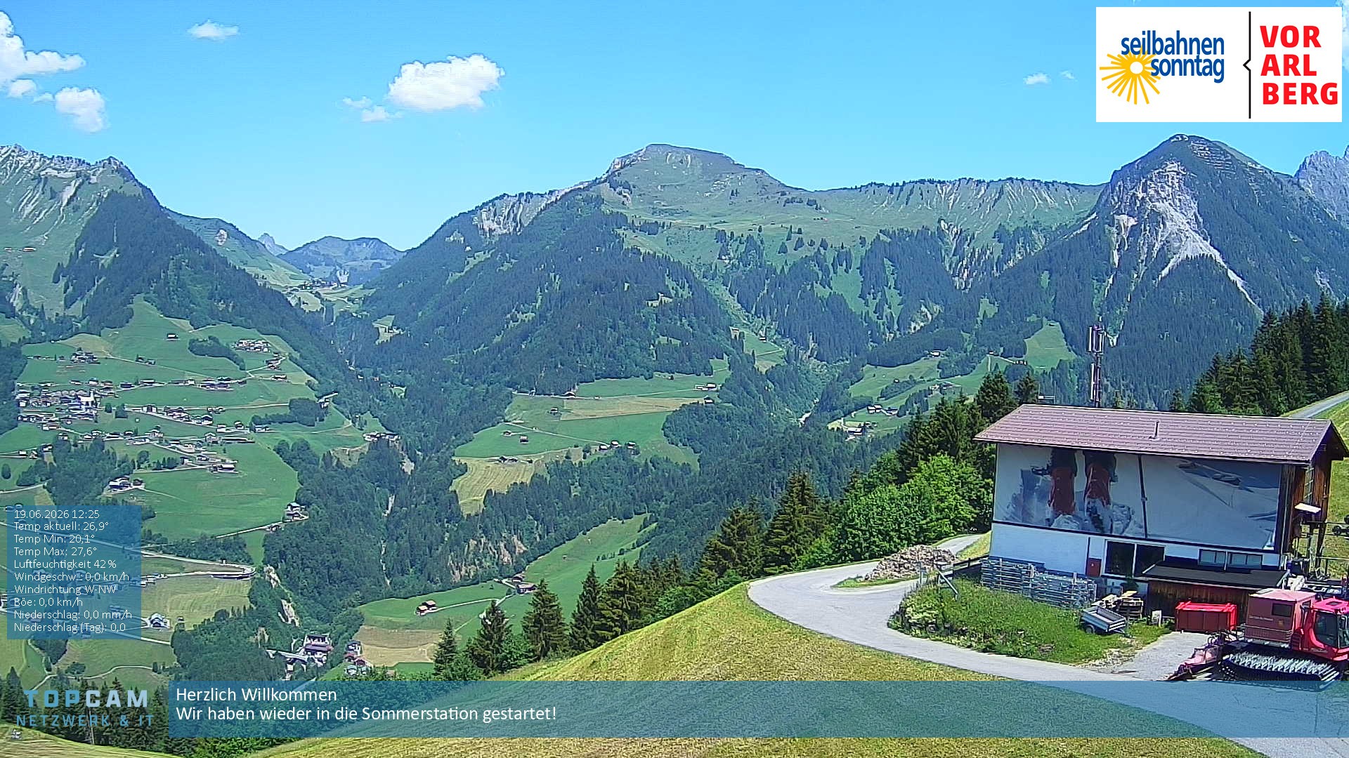 Archiv Foto Webcam Bergstation Pendelbahn in Sonntag