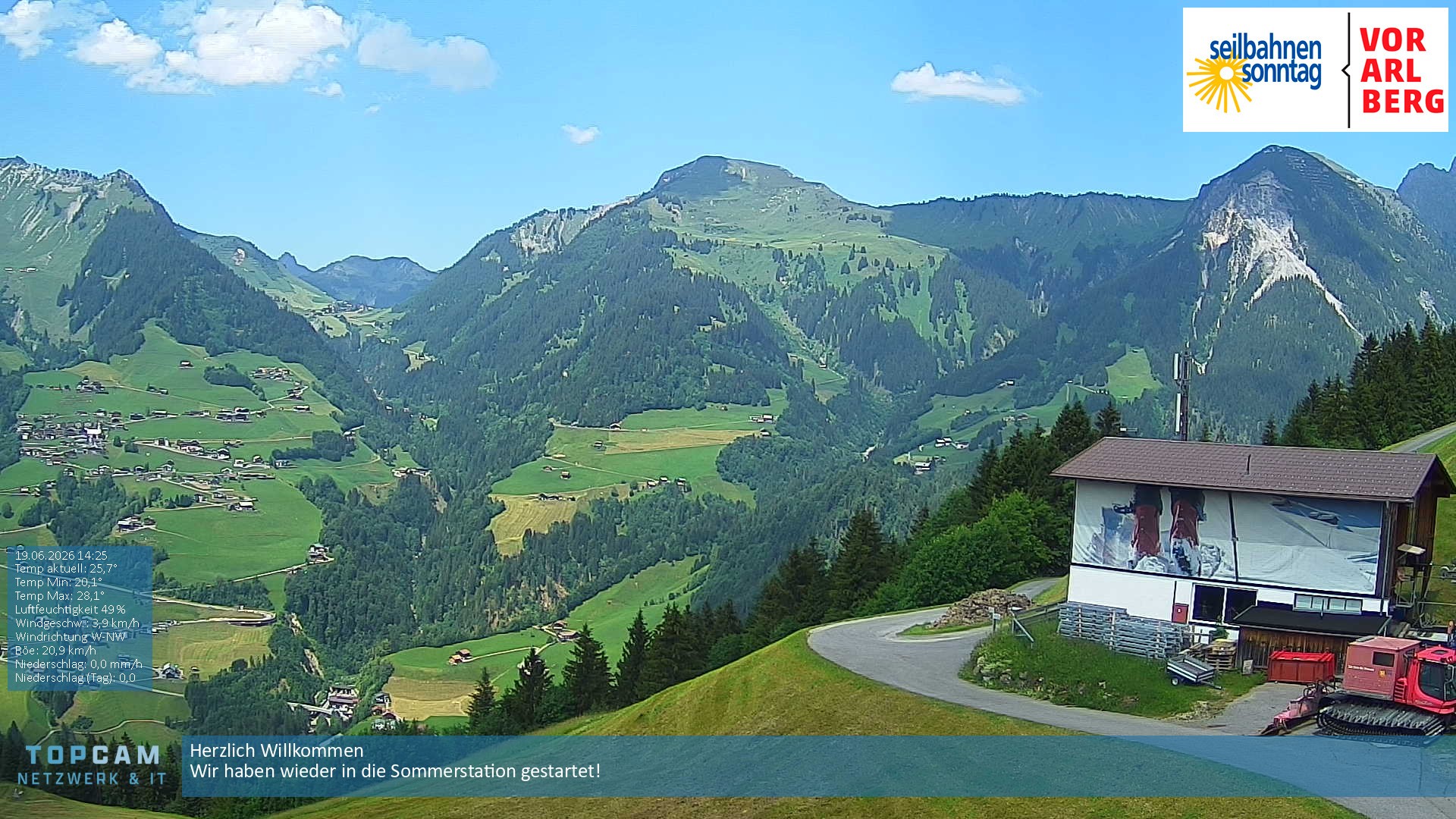 Archiv Foto Webcam Bergstation Pendelbahn in Sonntag