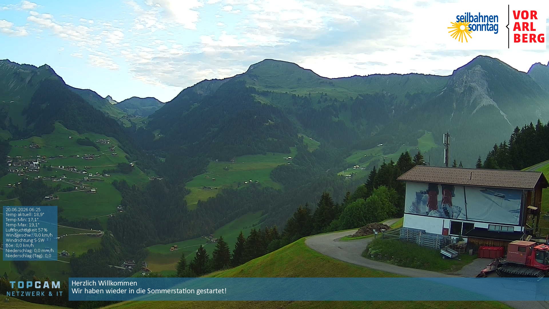Archiv Foto Webcam Bergstation Pendelbahn in Sonntag