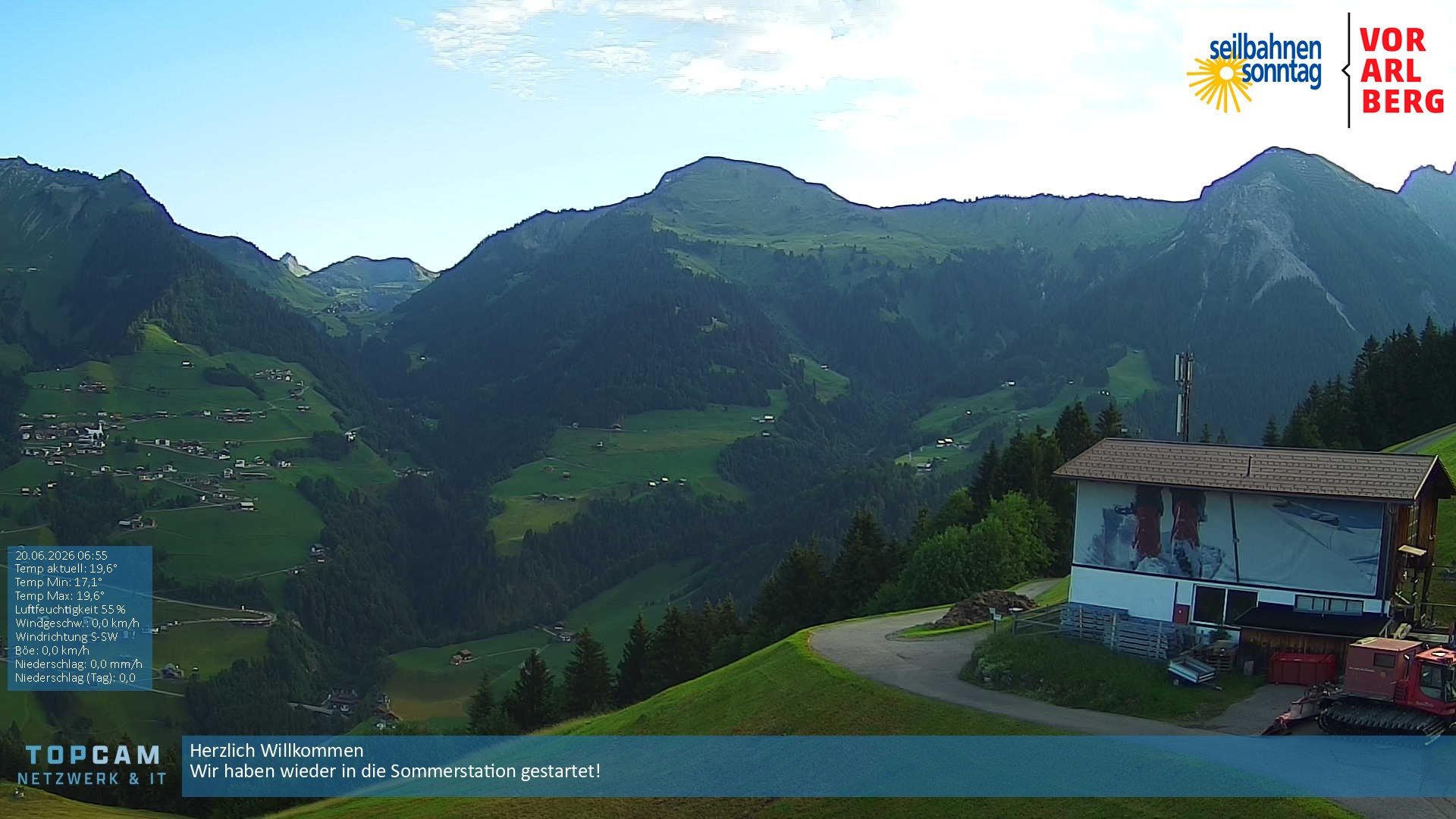 Archiv Foto Webcam Bergstation Pendelbahn in Sonntag