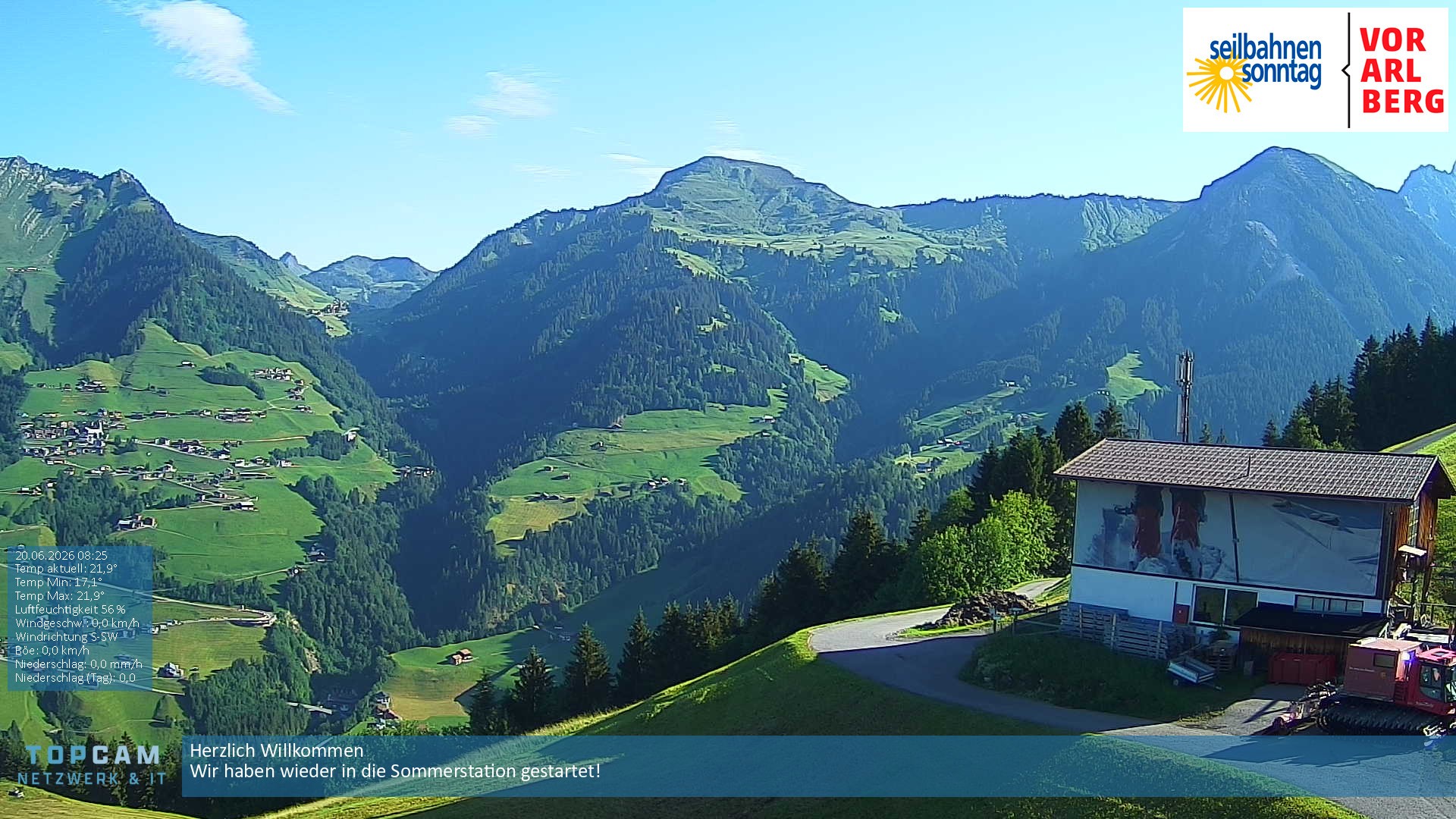 Archiv Foto Webcam Bergstation Pendelbahn in Sonntag