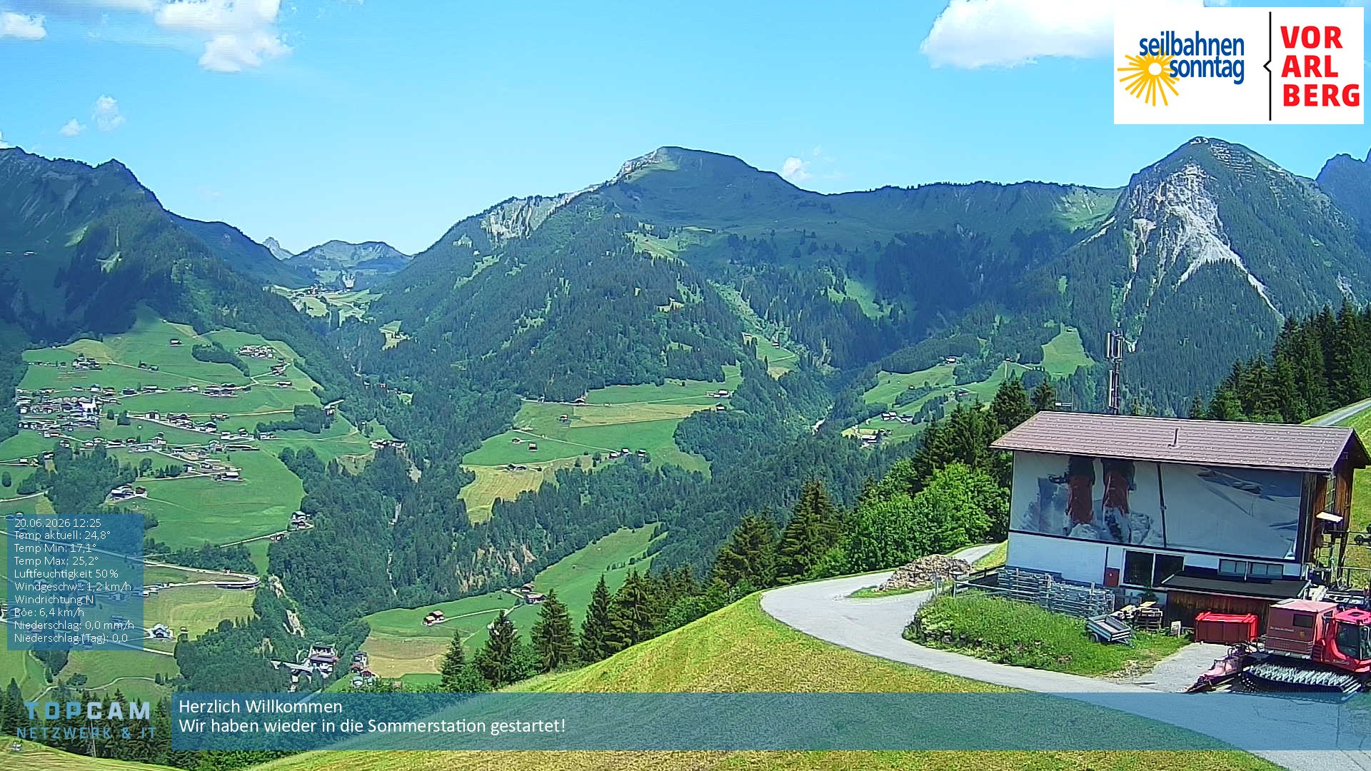 Archiv Foto Webcam Bergstation Pendelbahn in Sonntag