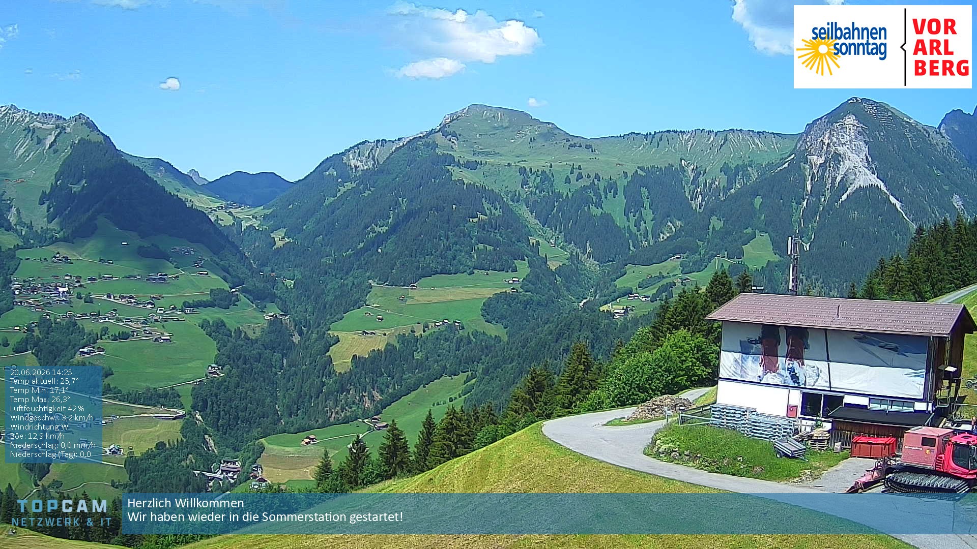 Archiv Foto Webcam Bergstation Pendelbahn in Sonntag