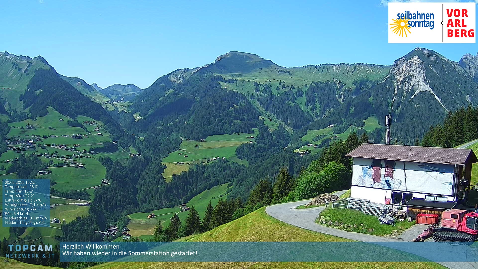 Archiv Foto Webcam Bergstation Pendelbahn in Sonntag