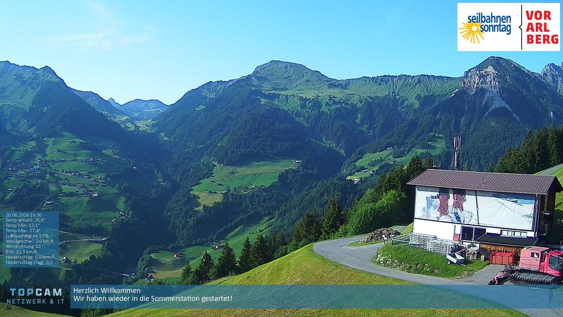 Archiv Foto Webcam Bergstation Pendelbahn in Sonntag