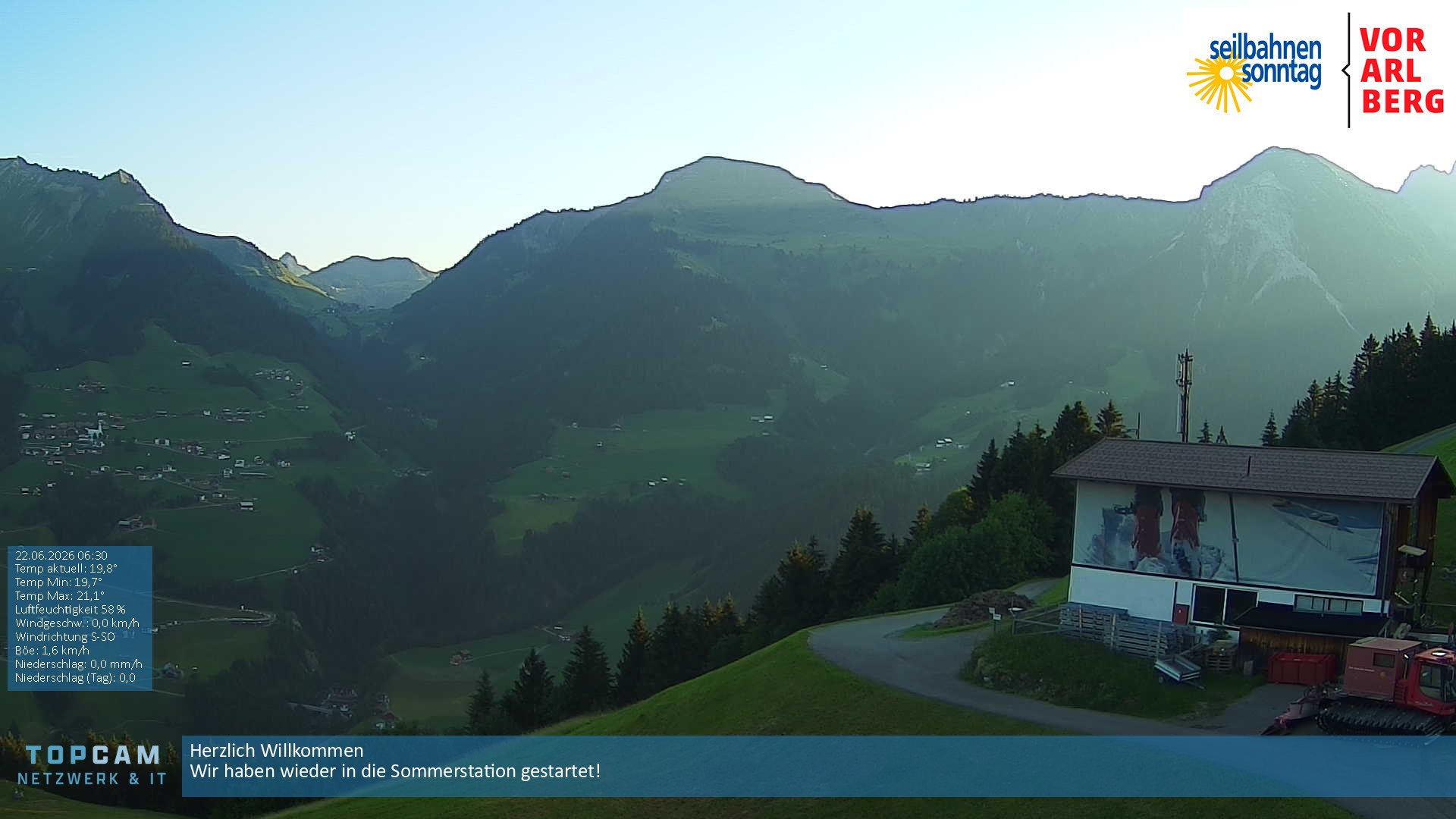Archiv Foto Webcam Bergstation Pendelbahn in Sonntag