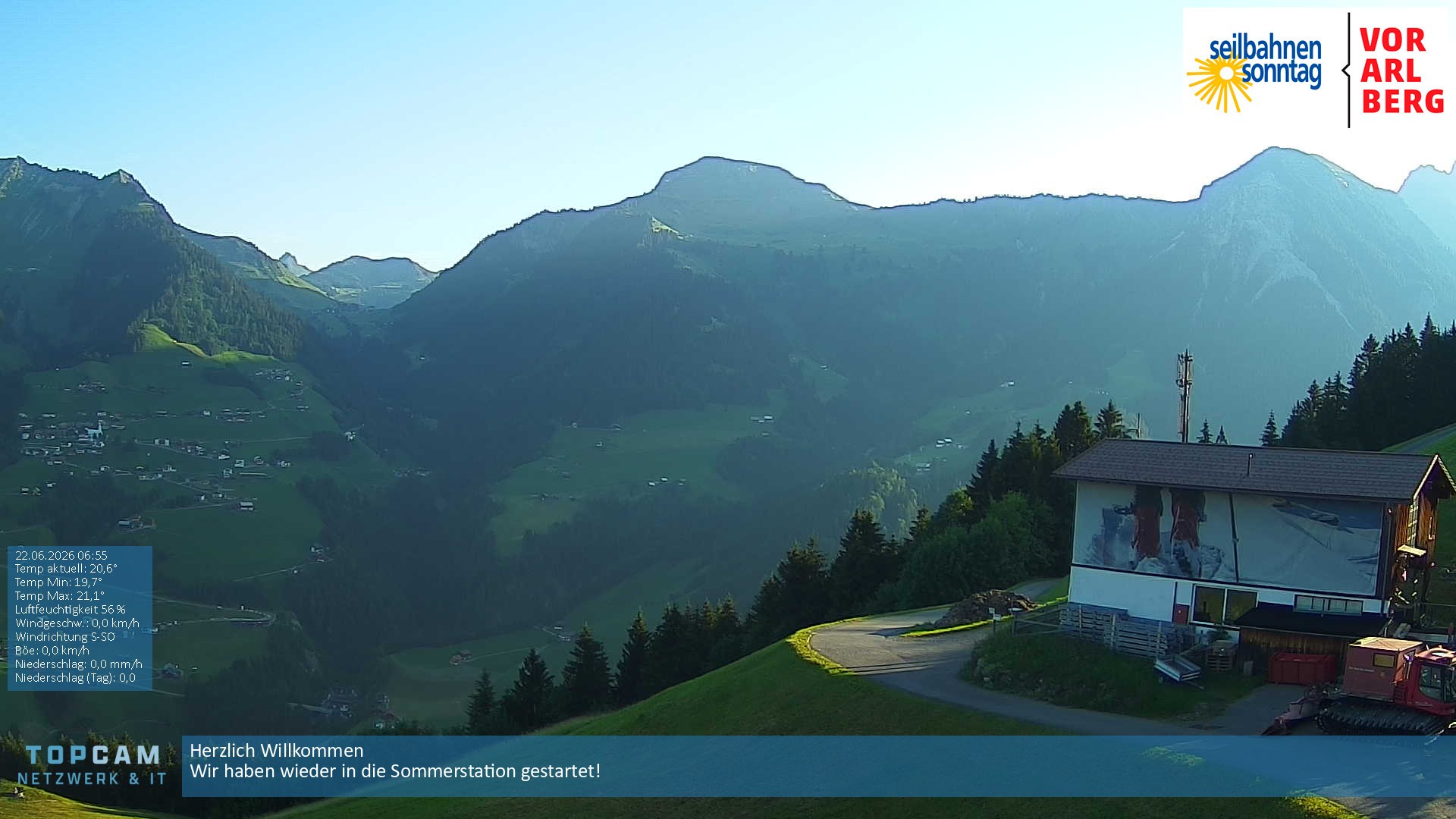 Archiv Foto Webcam Bergstation Pendelbahn in Sonntag