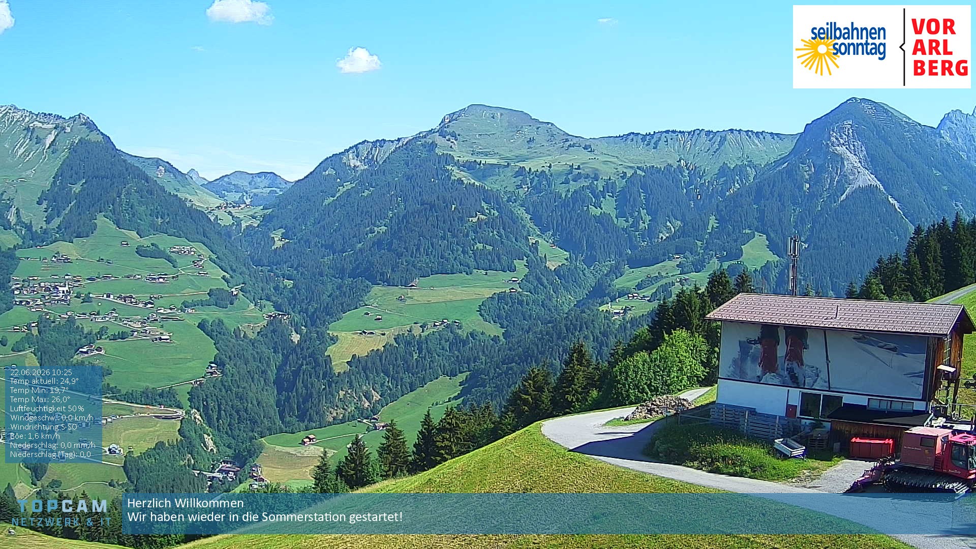 Archiv Foto Webcam Bergstation Pendelbahn in Sonntag