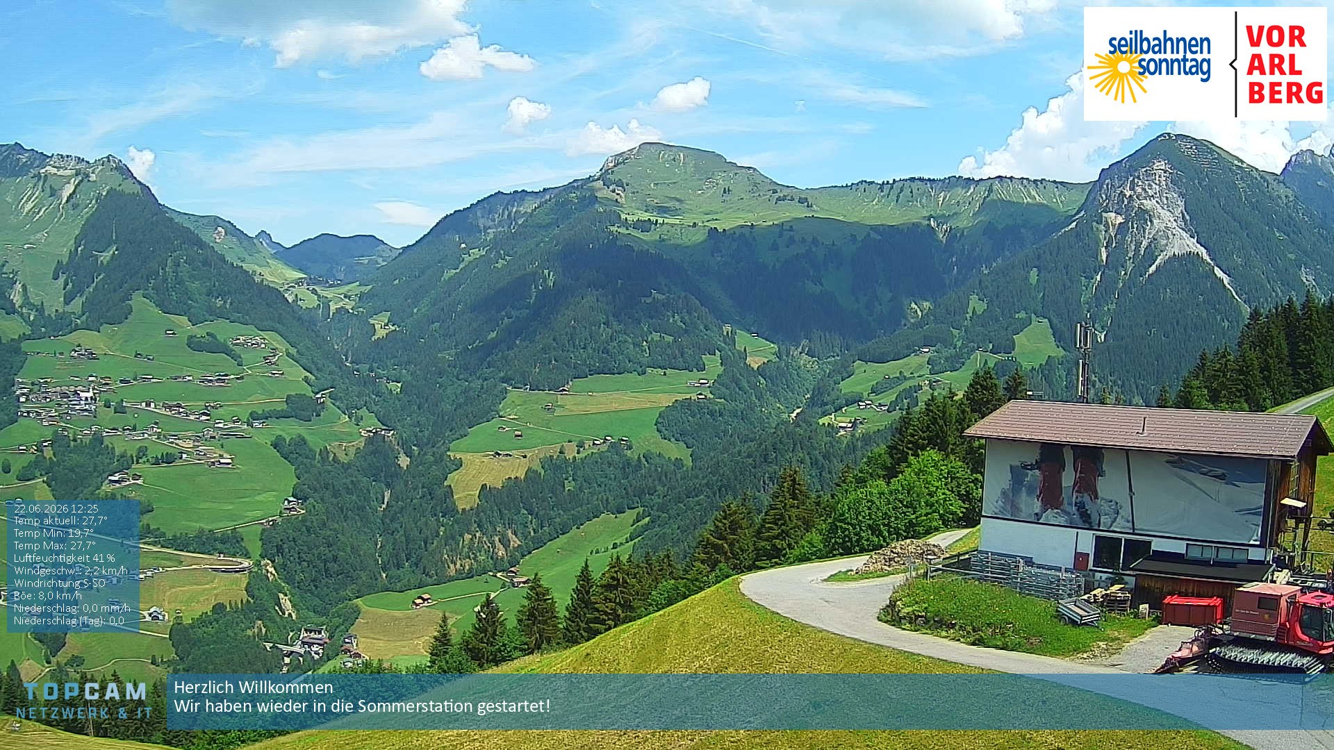 Archiv Foto Webcam Bergstation Pendelbahn in Sonntag