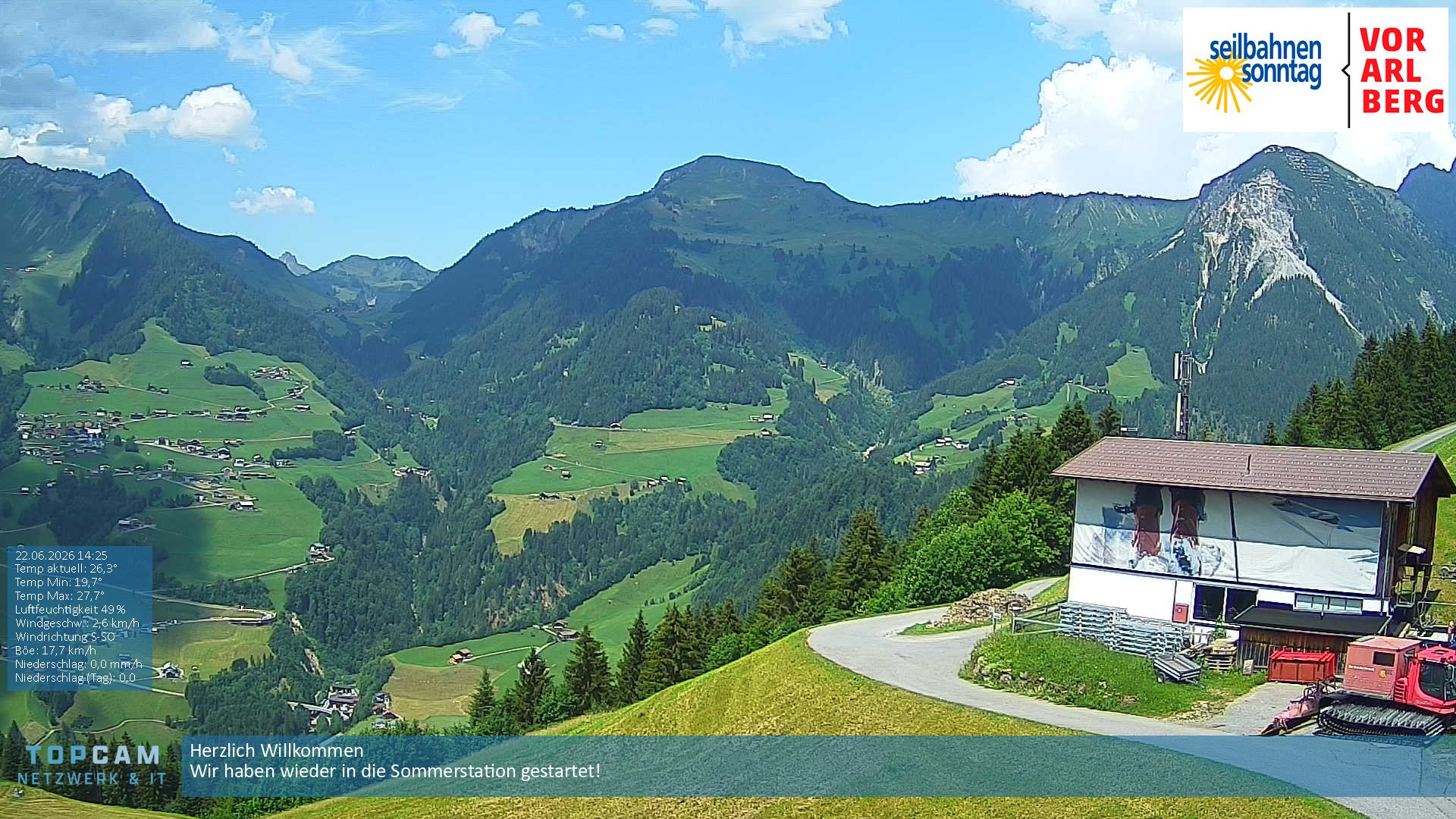 Archiv Foto Webcam Bergstation Pendelbahn in Sonntag