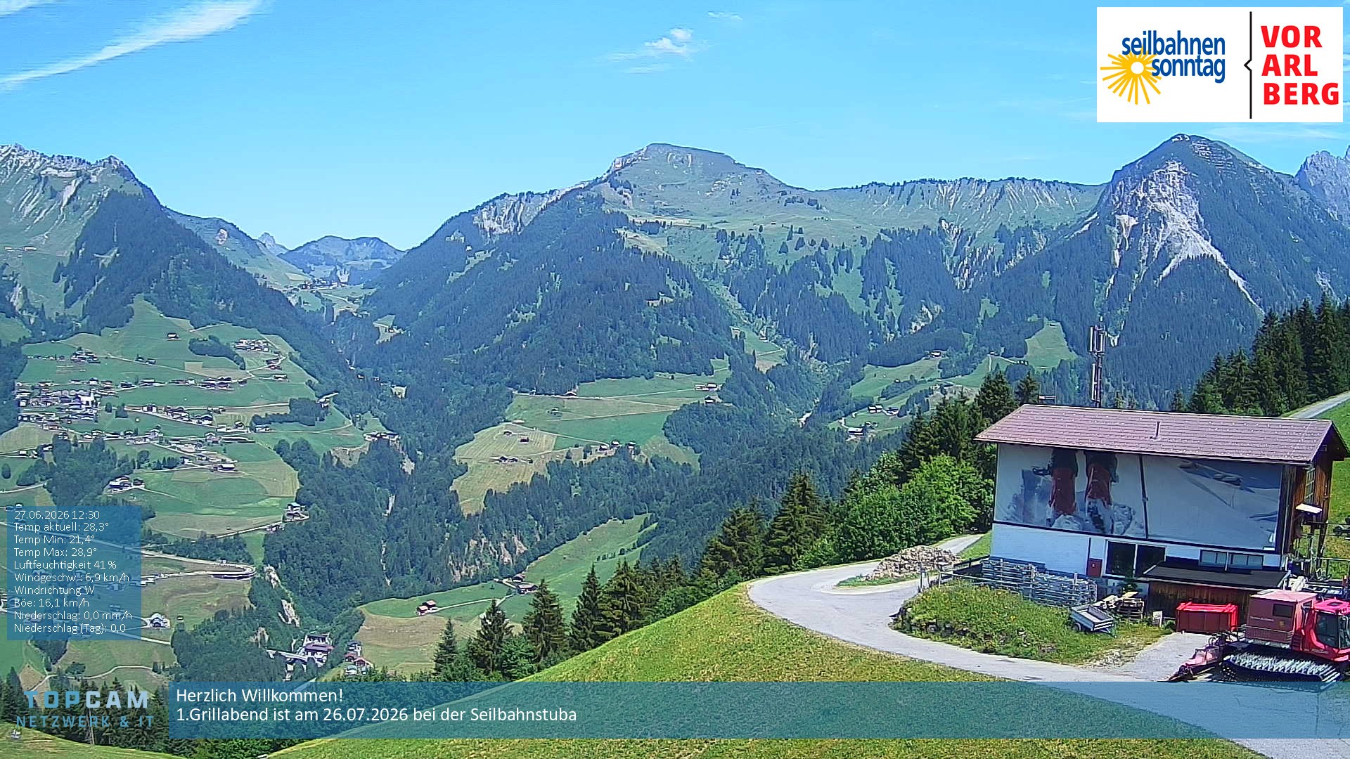Archiv Foto Webcam Bergstation Pendelbahn in Sonntag