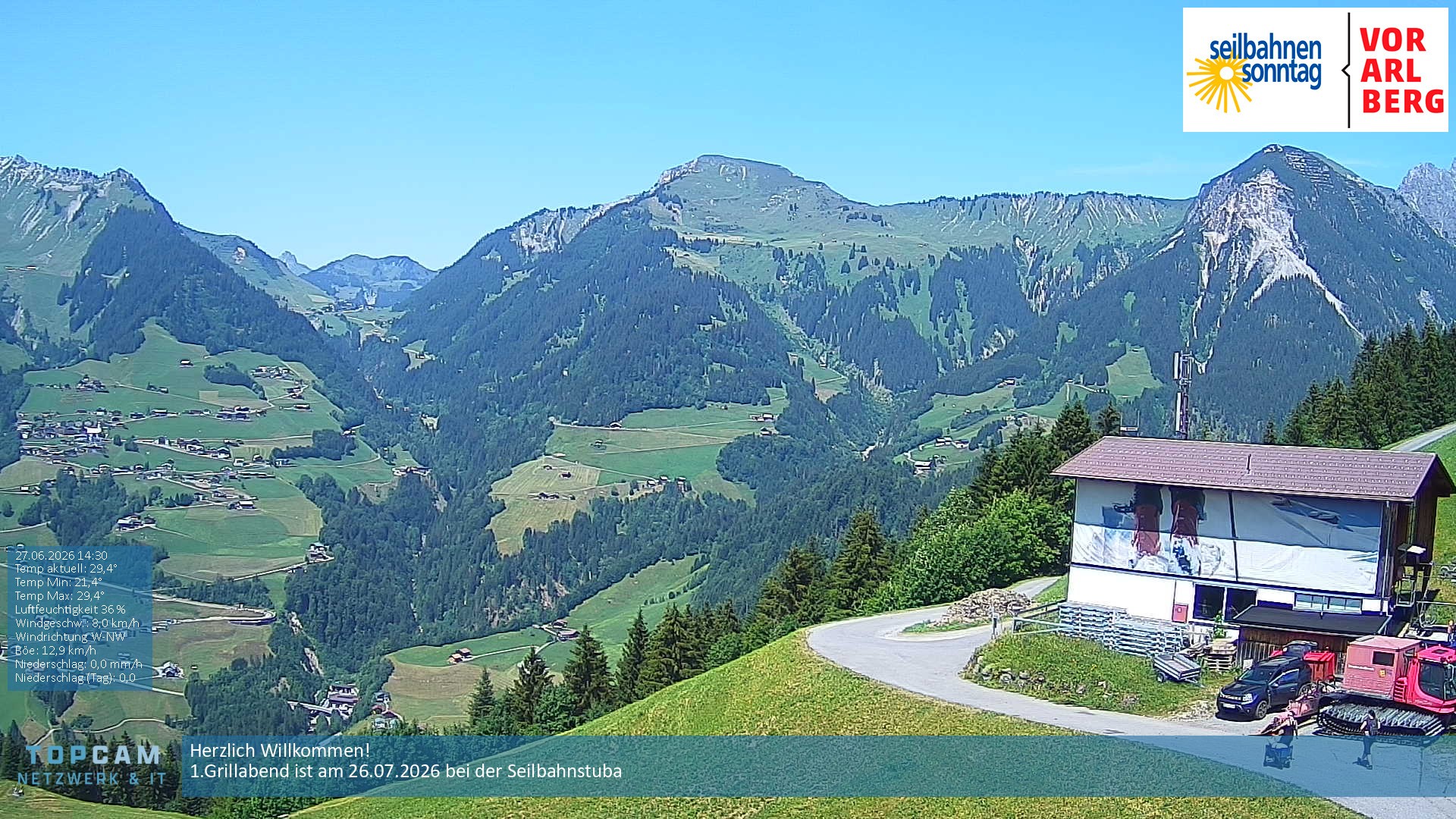 Archiv Foto Webcam Bergstation Pendelbahn in Sonntag