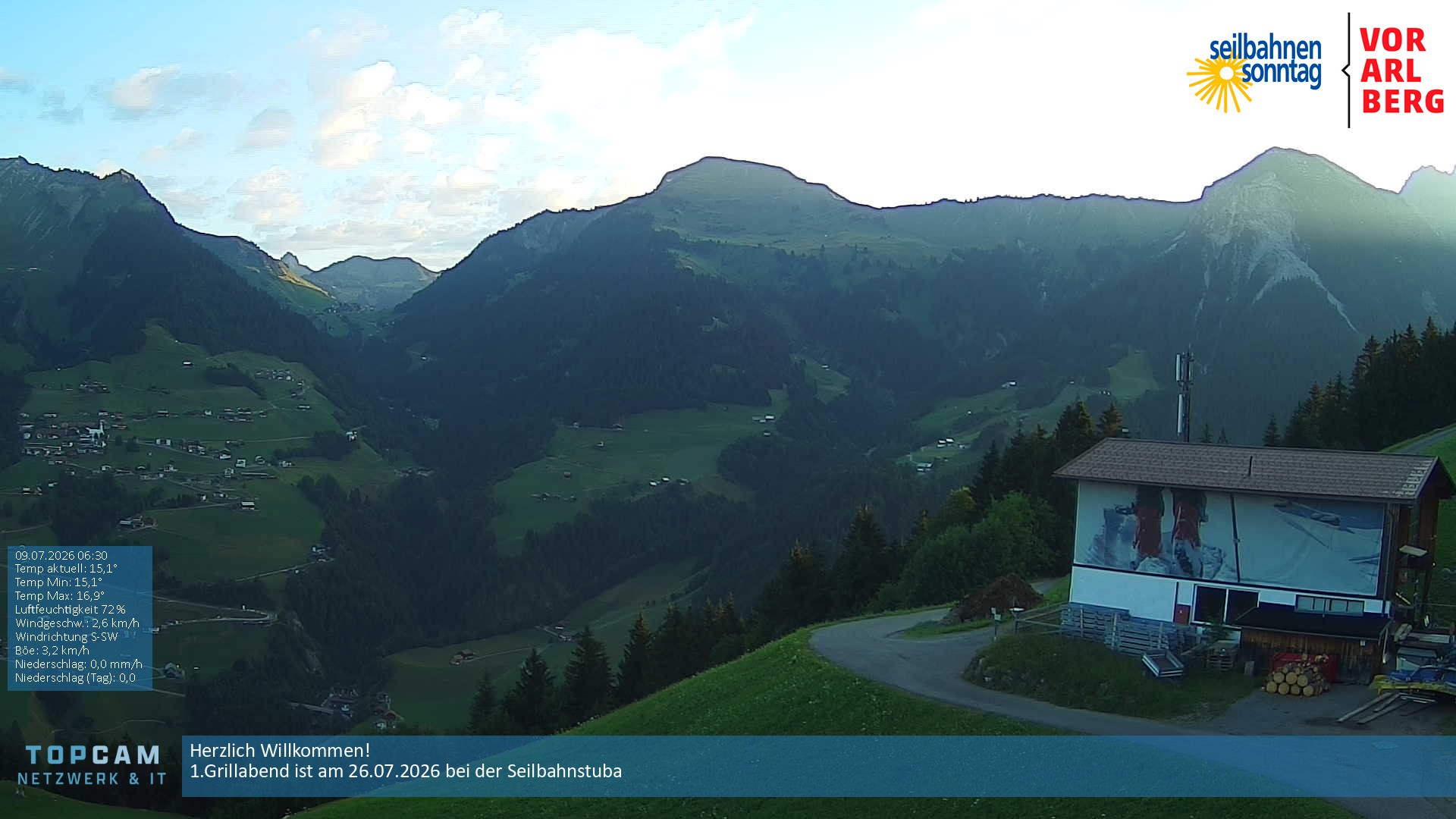 Archiv Foto Webcam Bergstation Pendelbahn in Sonntag