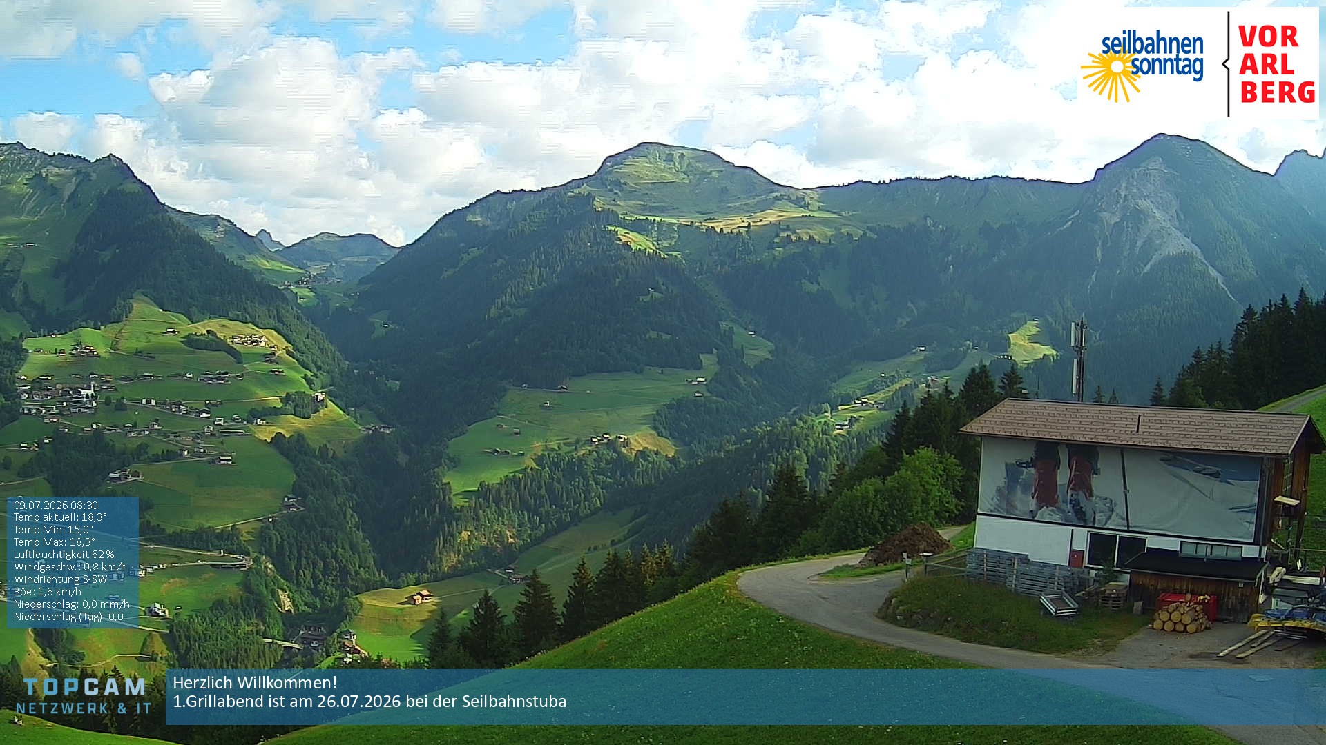 Archiv Foto Webcam Bergstation Pendelbahn in Sonntag