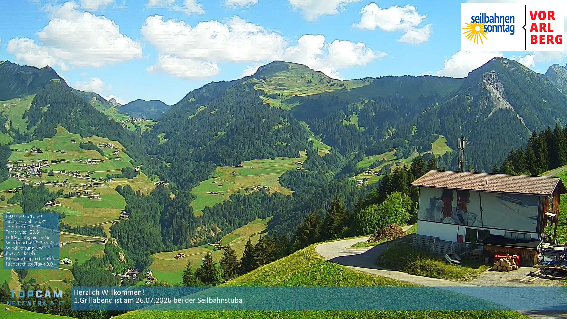 Archiv Foto Webcam Bergstation Pendelbahn in Sonntag