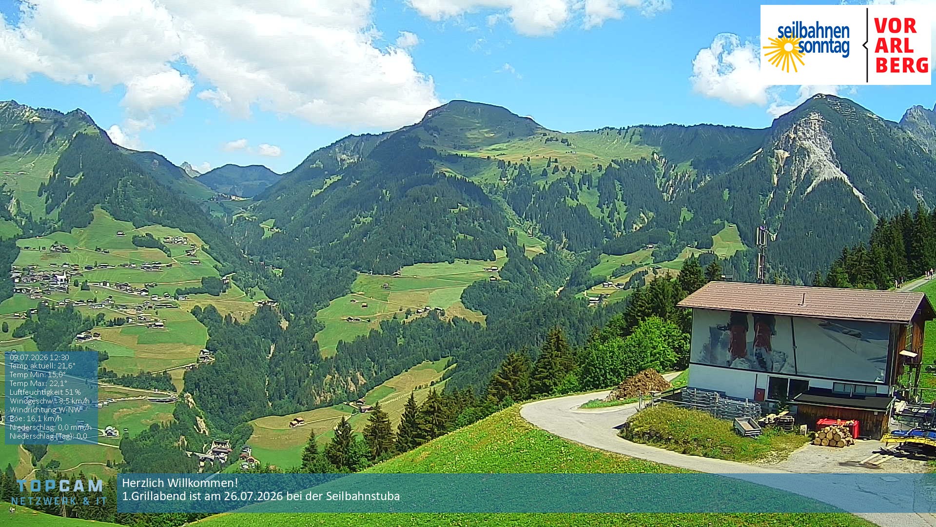 Archiv Foto Webcam Bergstation Pendelbahn in Sonntag