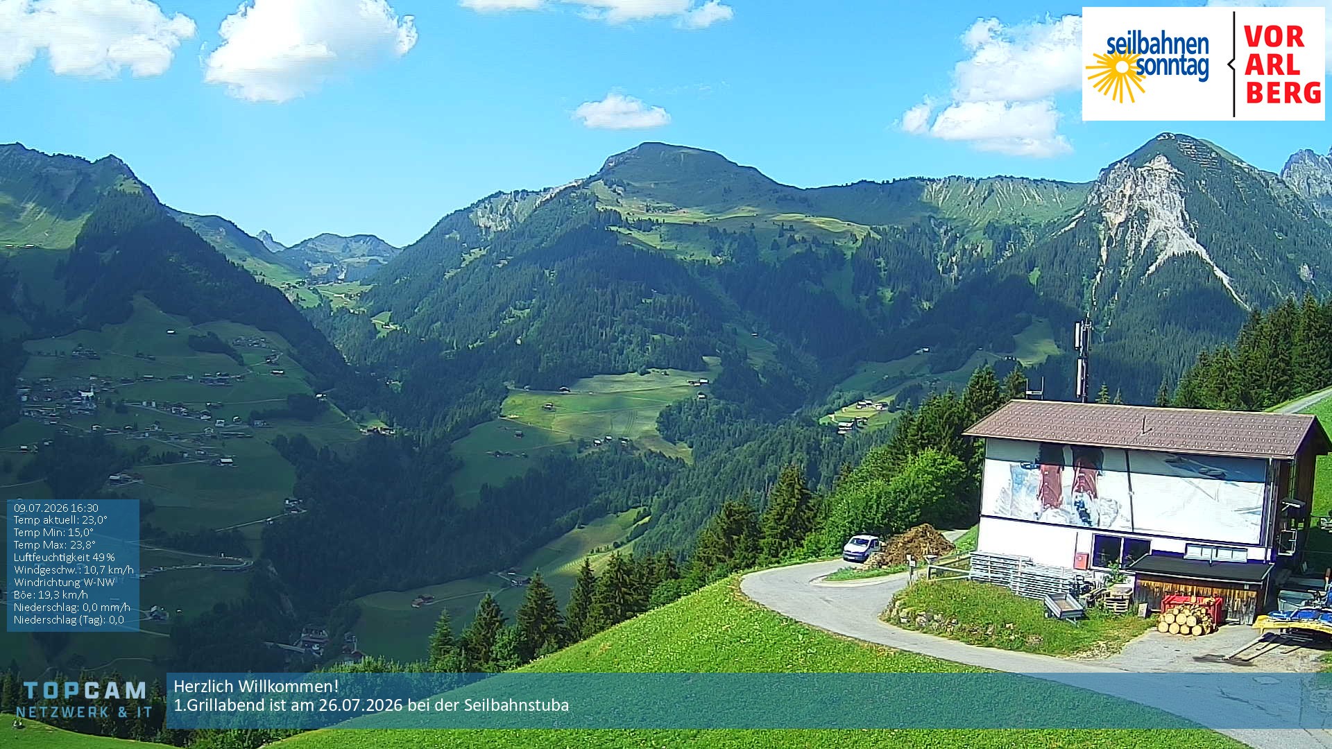 Archiv Foto Webcam Bergstation Pendelbahn in Sonntag