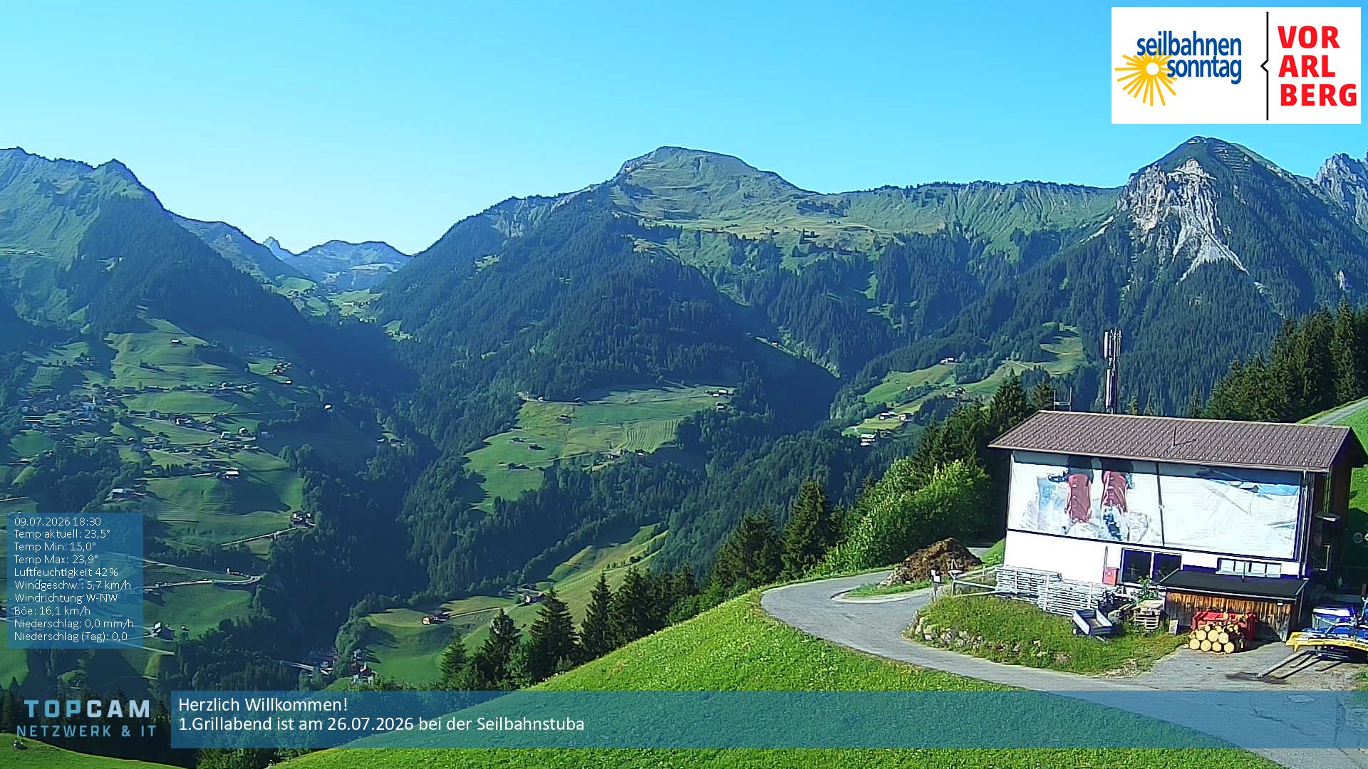 Archiv Foto Webcam Bergstation Pendelbahn in Sonntag