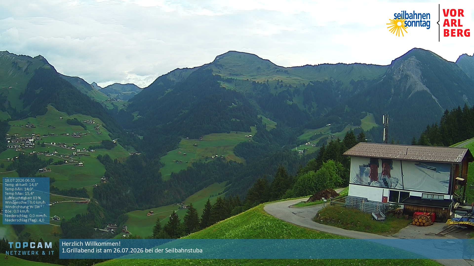 Archiv Foto Webcam Bergstation Pendelbahn in Sonntag