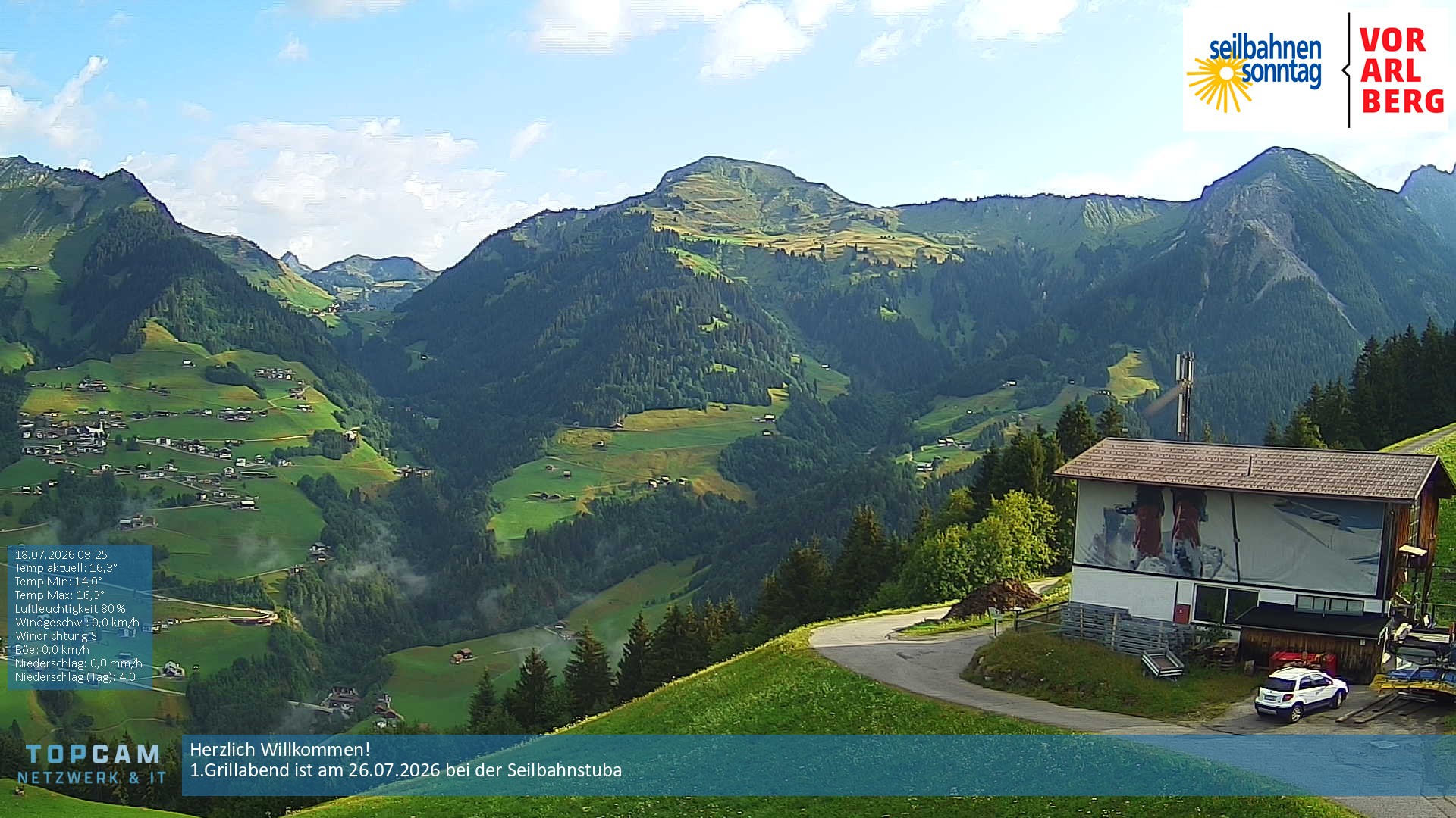 Archiv Foto Webcam Bergstation Pendelbahn in Sonntag