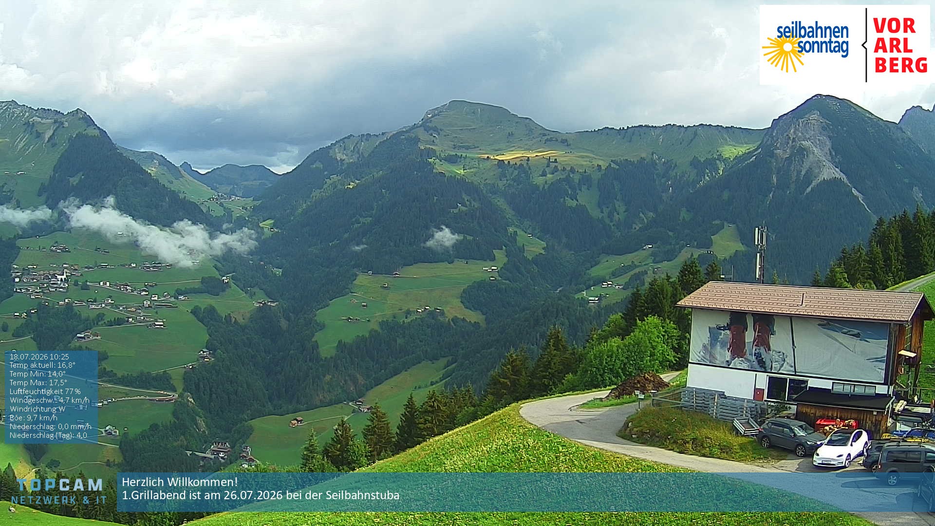 Archiv Foto Webcam Bergstation Pendelbahn in Sonntag