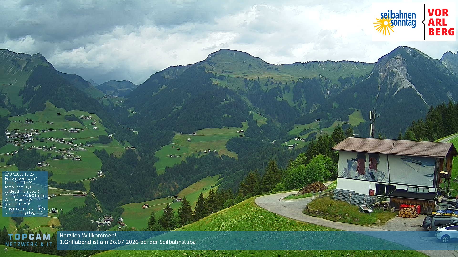 Archiv Foto Webcam Bergstation Pendelbahn in Sonntag