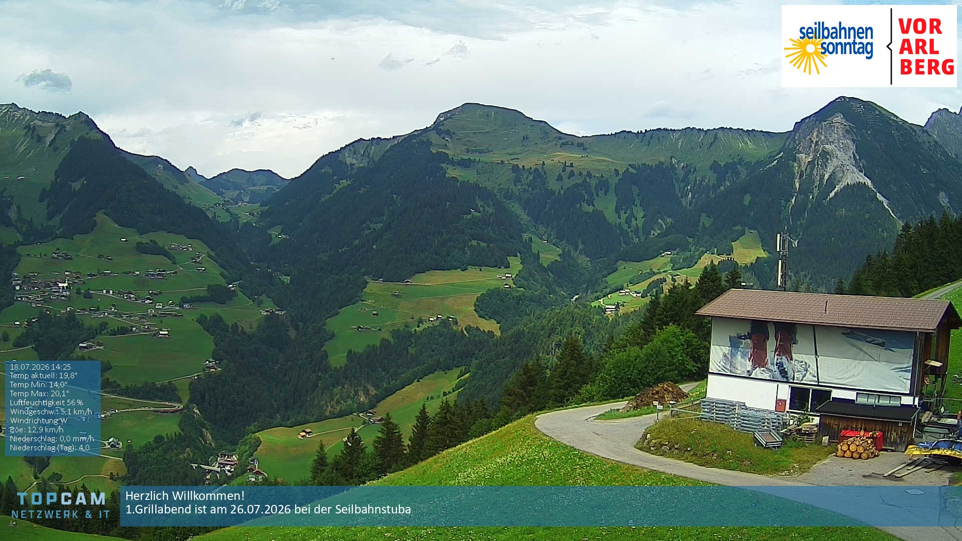 Archiv Foto Webcam Bergstation Pendelbahn in Sonntag