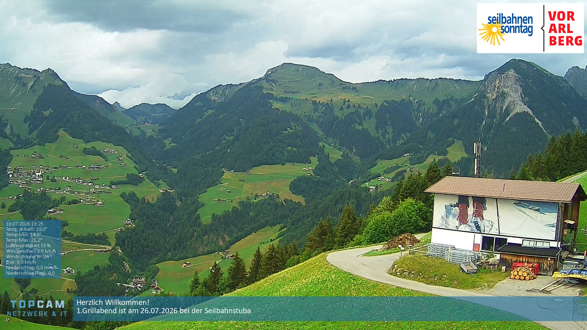 Archiv Foto Webcam Bergstation Pendelbahn in Sonntag