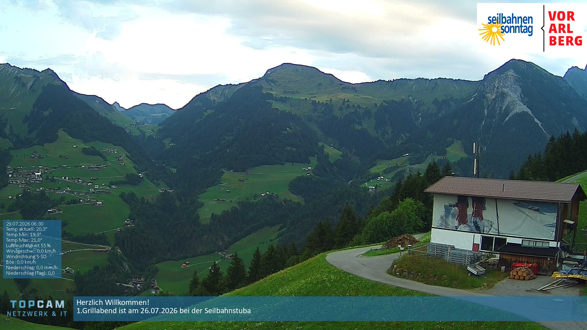 Archiv Foto Webcam Bergstation Pendelbahn in Sonntag