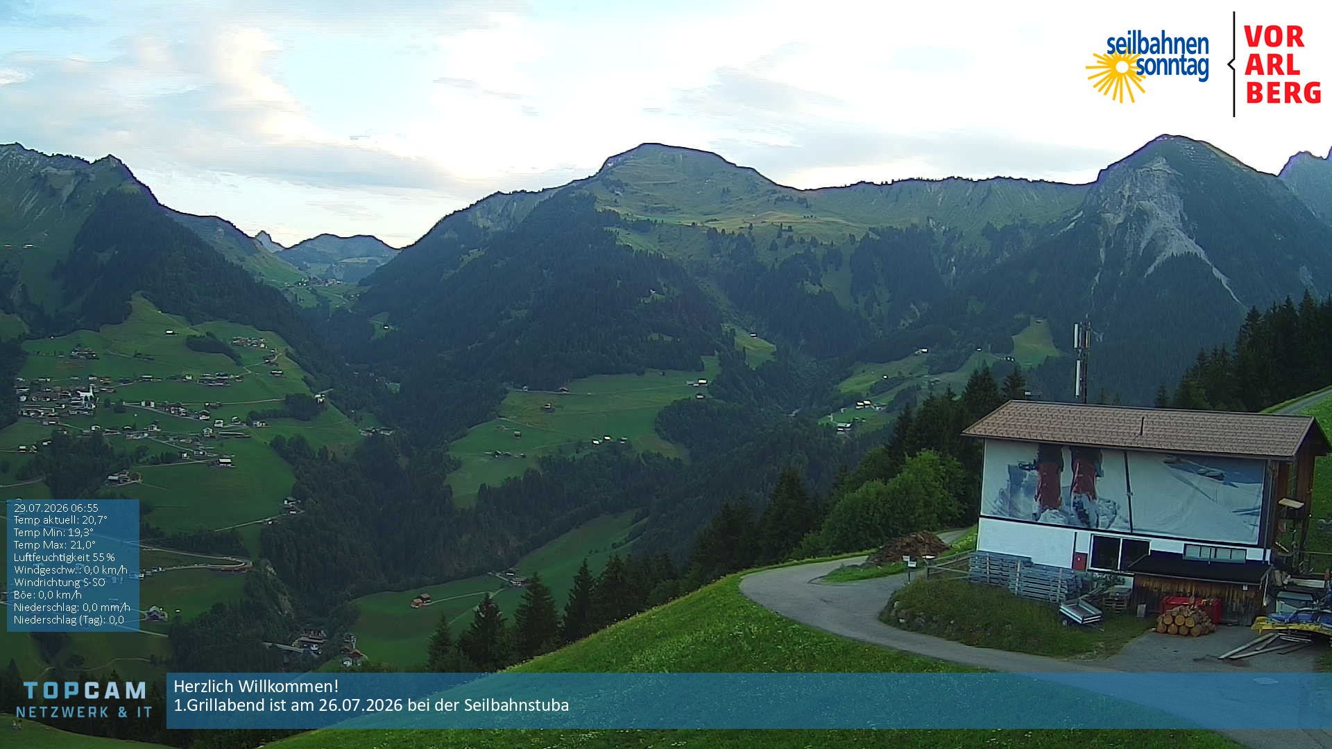 Archiv Foto Webcam Bergstation Pendelbahn in Sonntag
