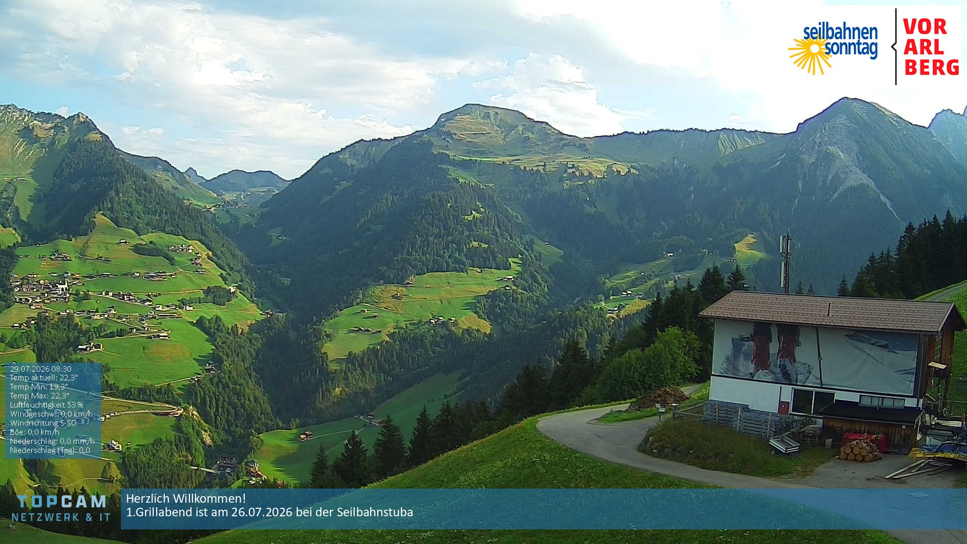 Archiv Foto Webcam Bergstation Pendelbahn in Sonntag