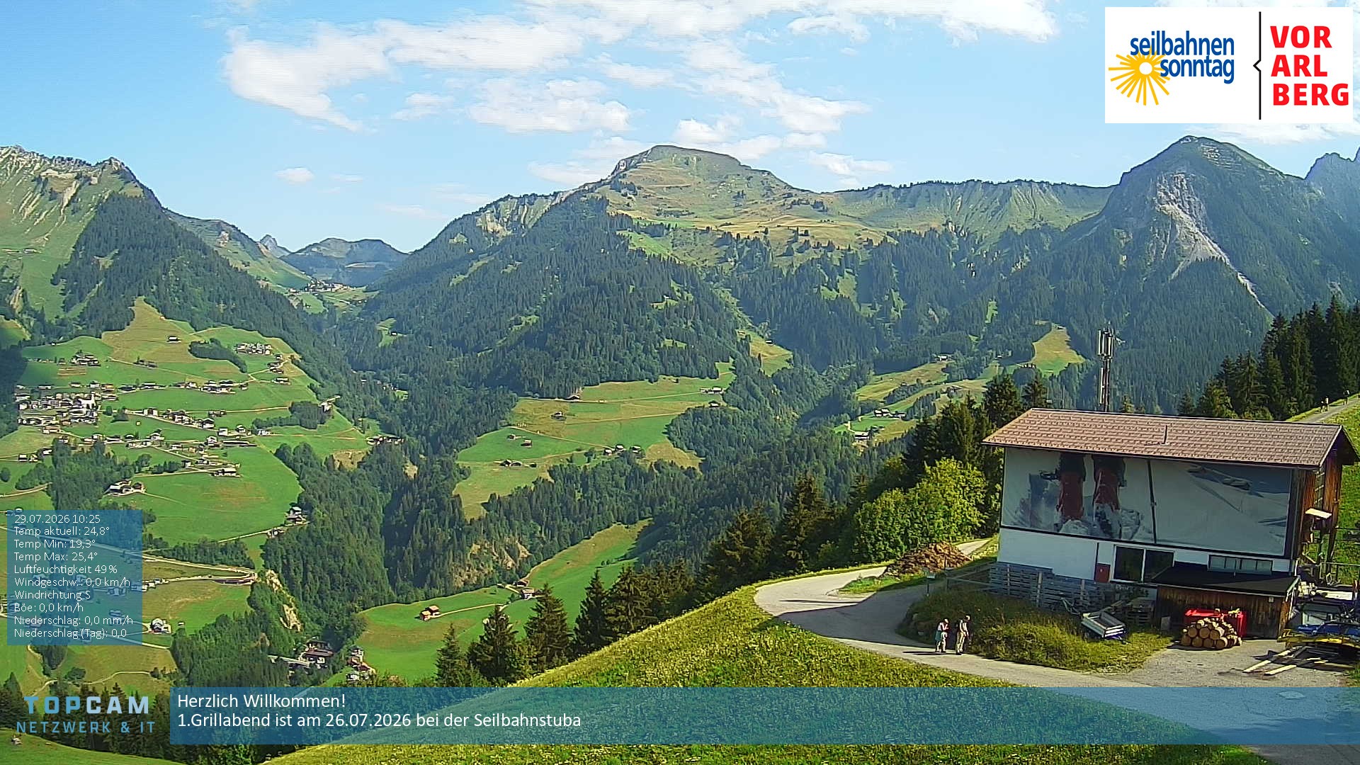 Archiv Foto Webcam Bergstation Pendelbahn in Sonntag