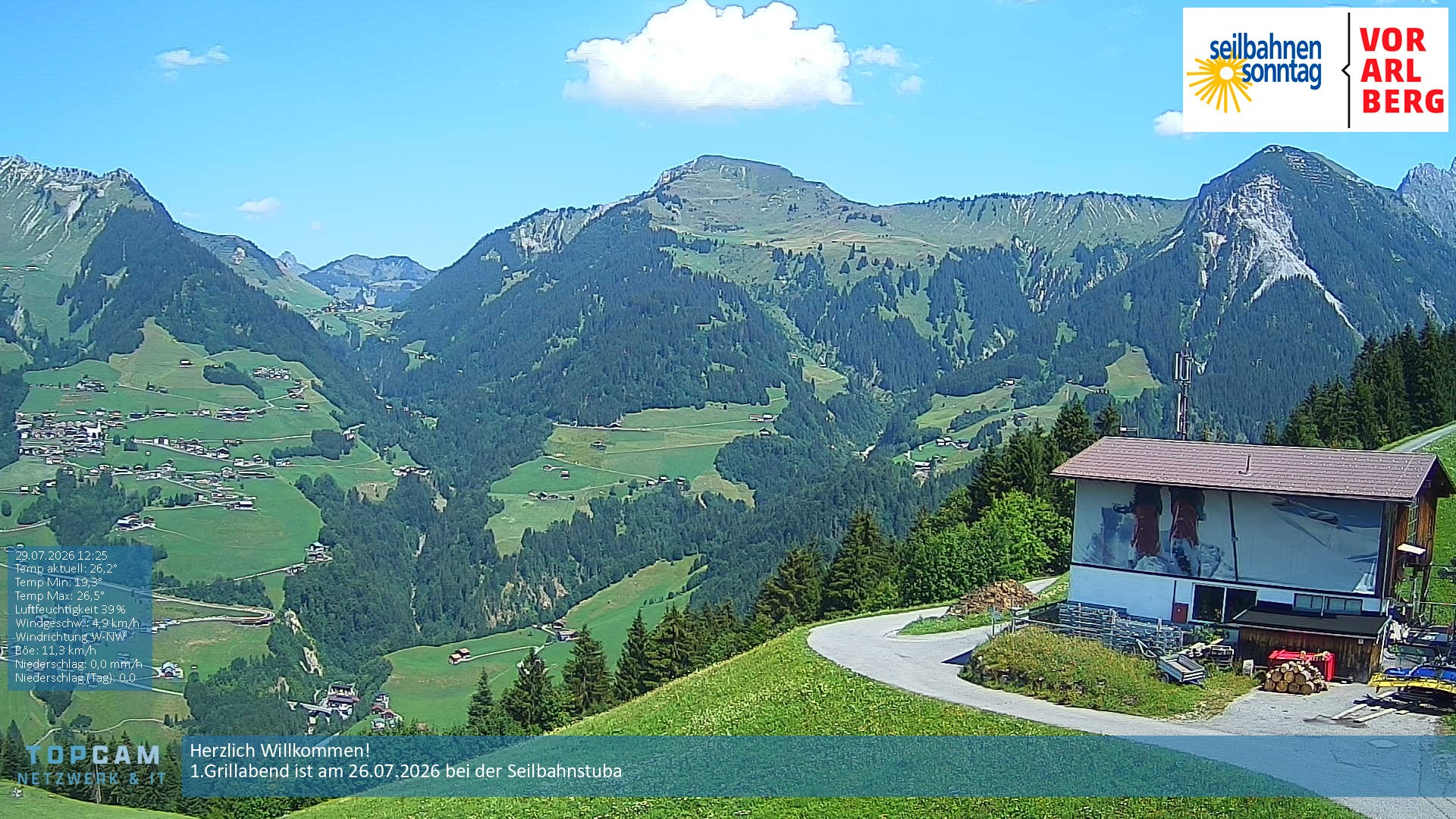 Archiv Foto Webcam Bergstation Pendelbahn in Sonntag