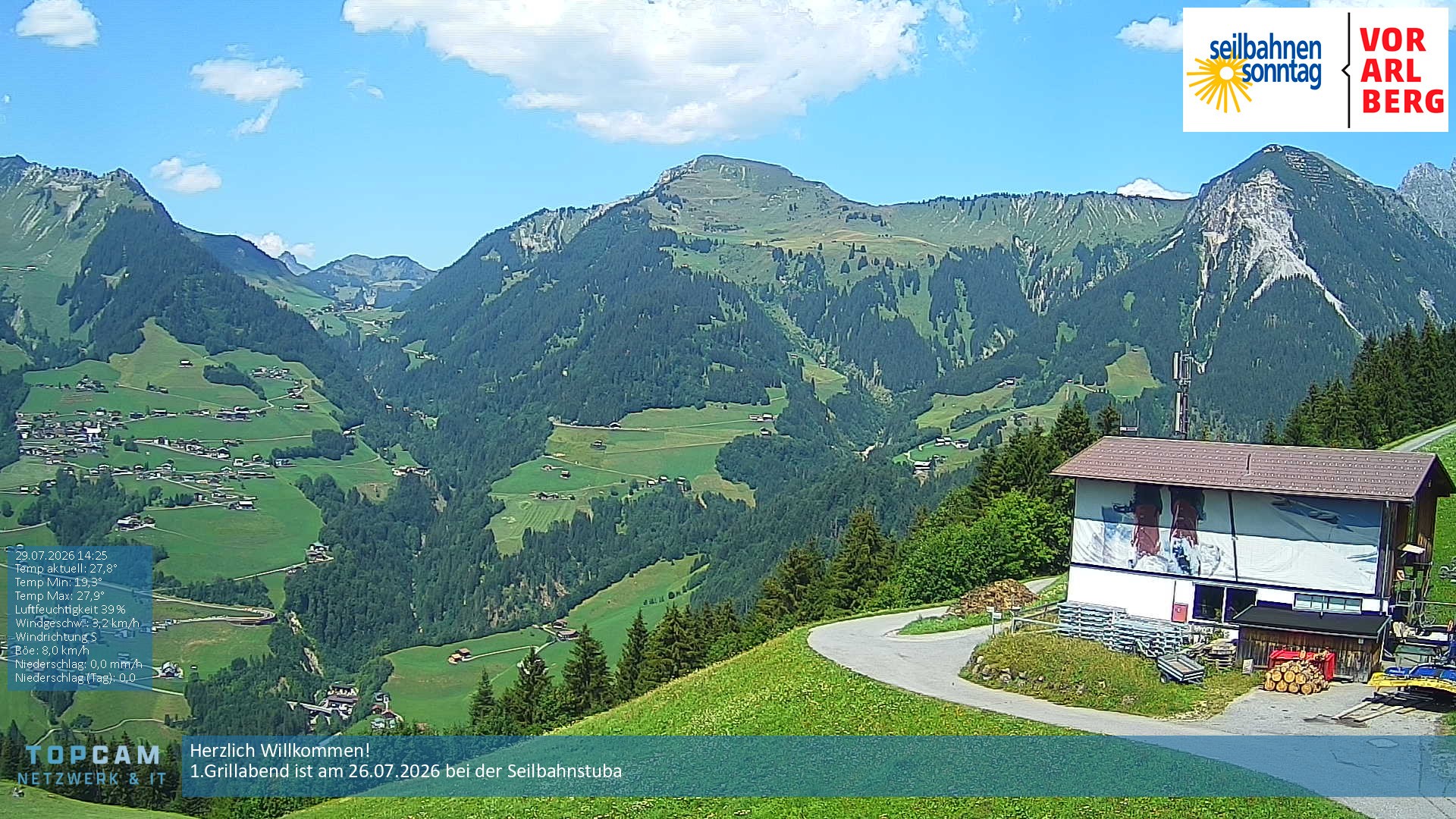 Archiv Foto Webcam Bergstation Pendelbahn in Sonntag