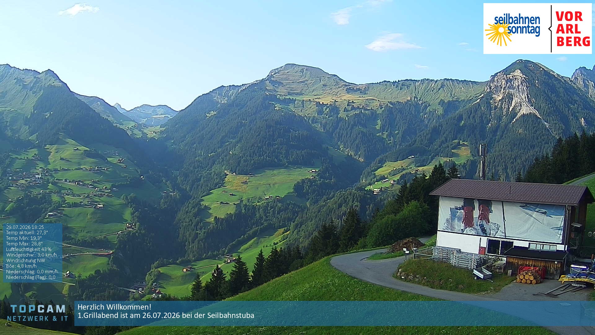 Archiv Foto Webcam Bergstation Pendelbahn in Sonntag