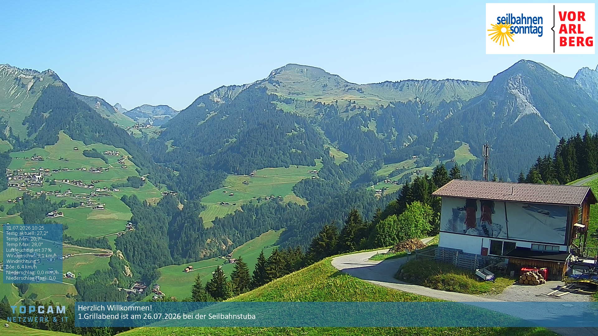 Archiv Foto Webcam Bergstation Pendelbahn in Sonntag