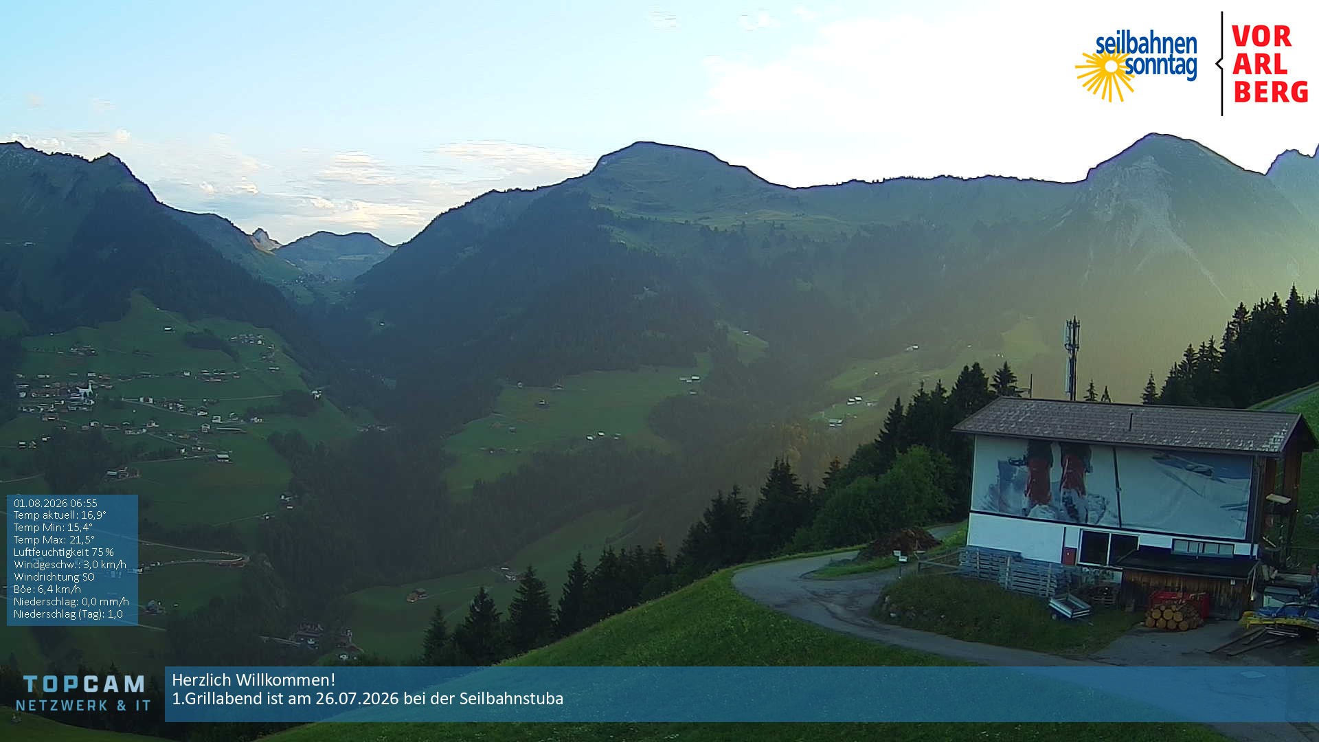 Archiv Foto Webcam Bergstation Pendelbahn in Sonntag