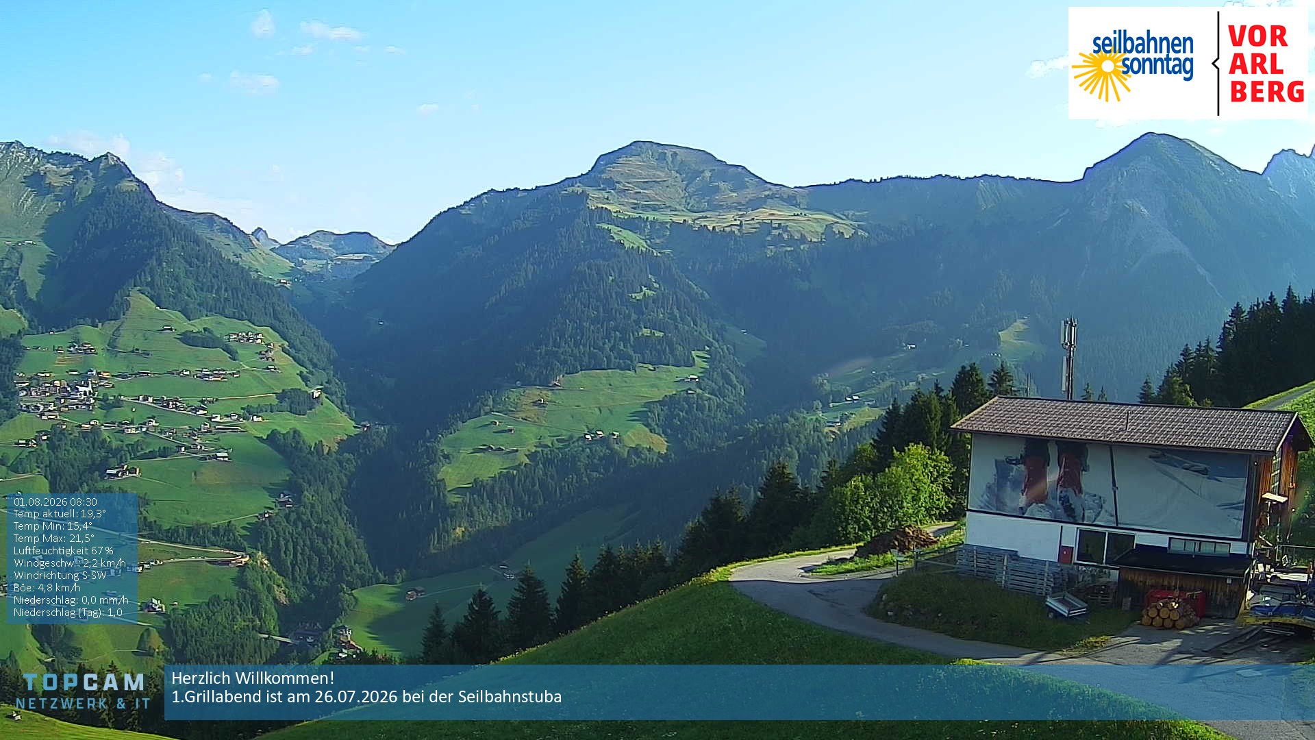 Archiv Foto Webcam Bergstation Pendelbahn in Sonntag