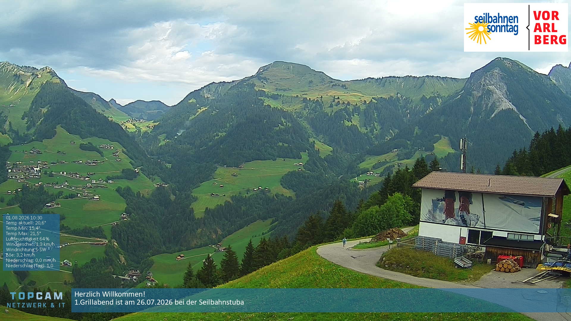 Archiv Foto Webcam Bergstation Pendelbahn in Sonntag