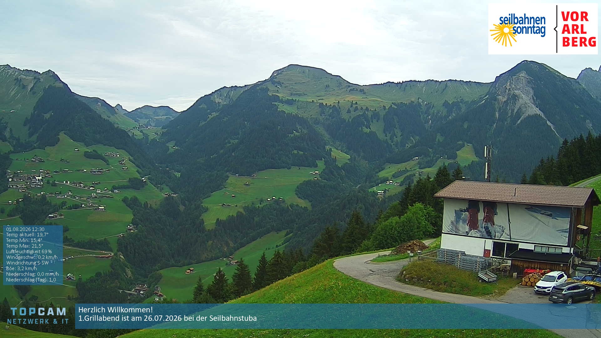 Archiv Foto Webcam Bergstation Pendelbahn in Sonntag