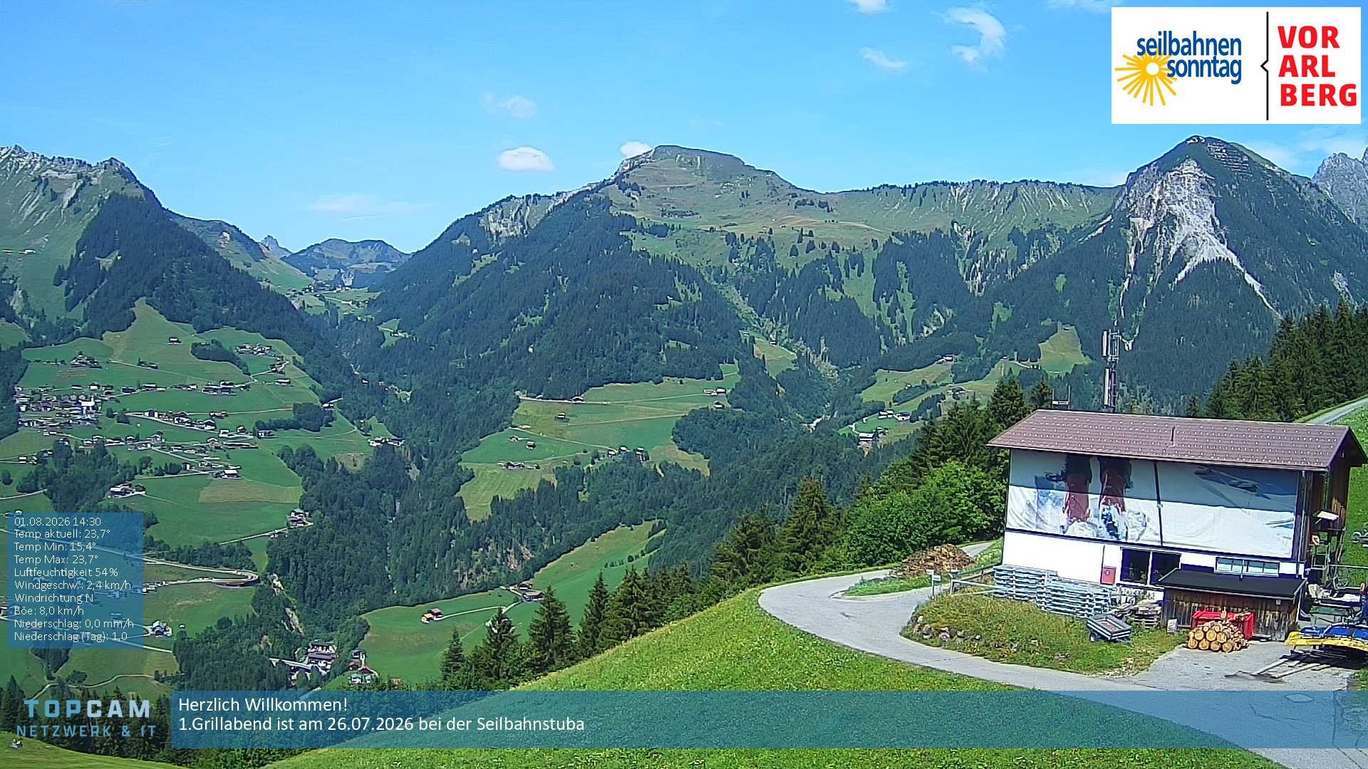 Archiv Foto Webcam Bergstation Pendelbahn in Sonntag