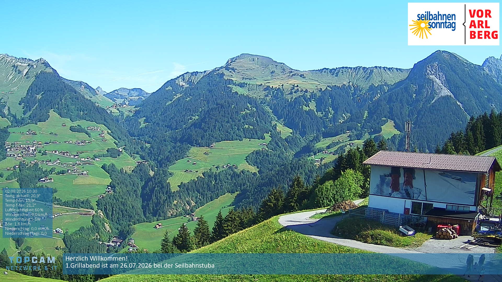 Archiv Foto Webcam Bergstation Pendelbahn in Sonntag