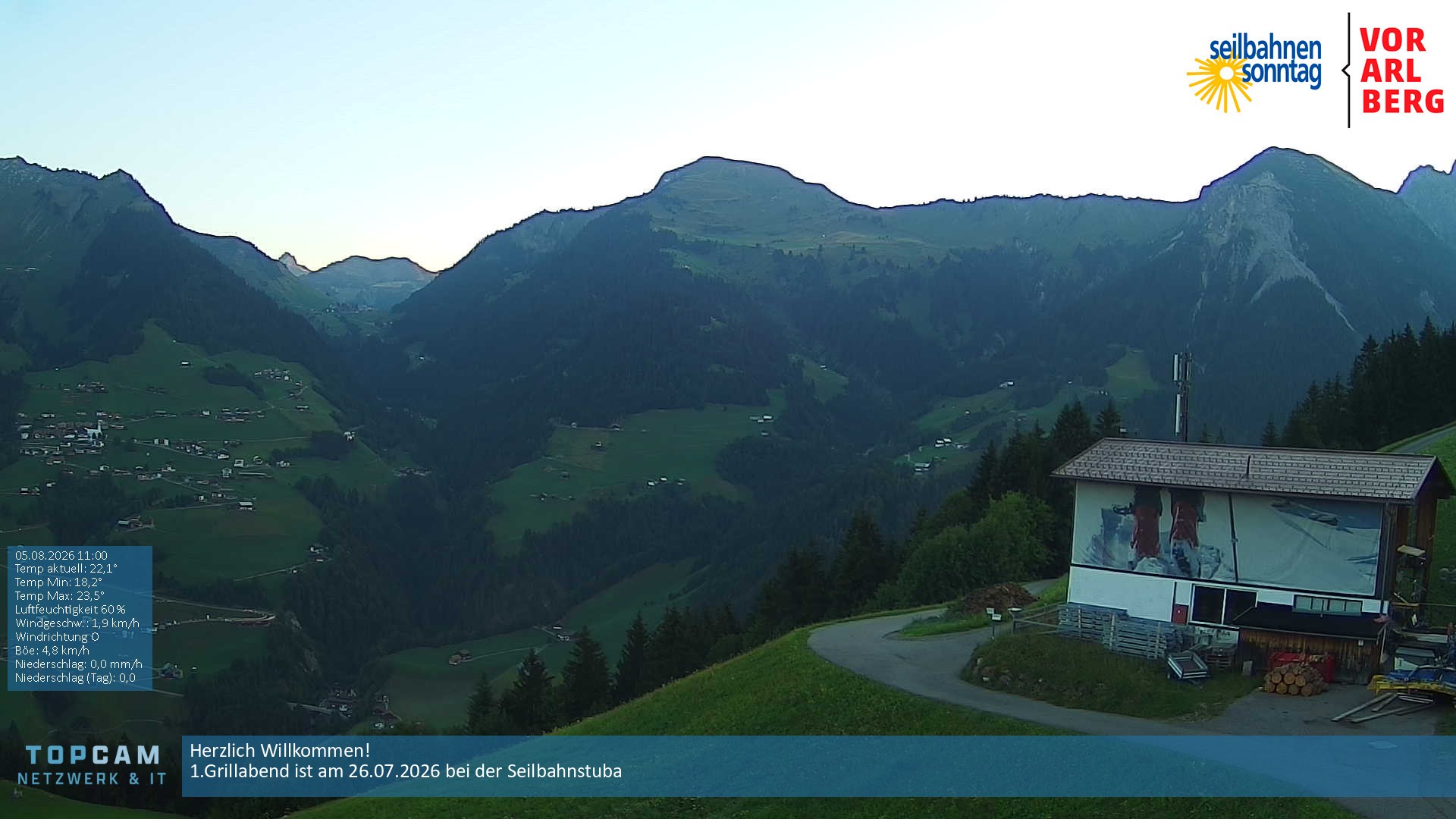Archiv Foto Webcam Bergstation Pendelbahn in Sonntag
