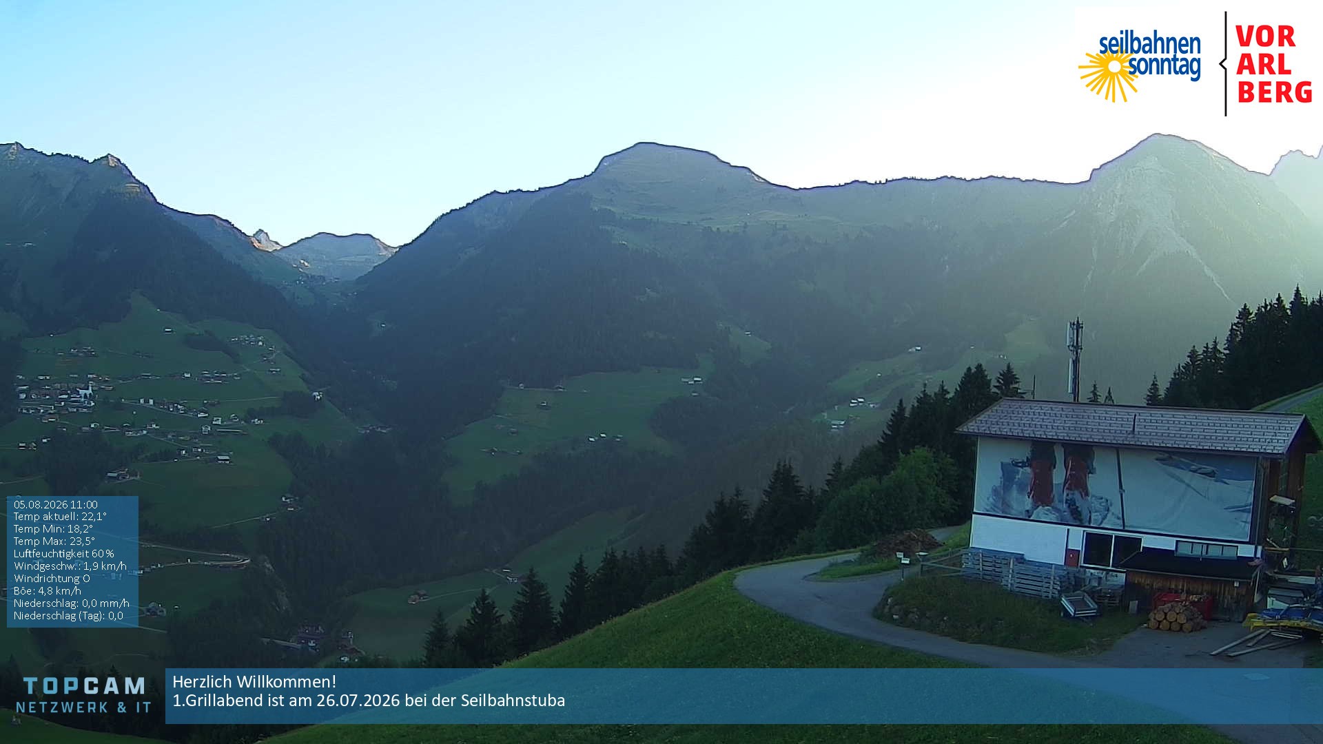 Archiv Foto Webcam Bergstation Pendelbahn in Sonntag