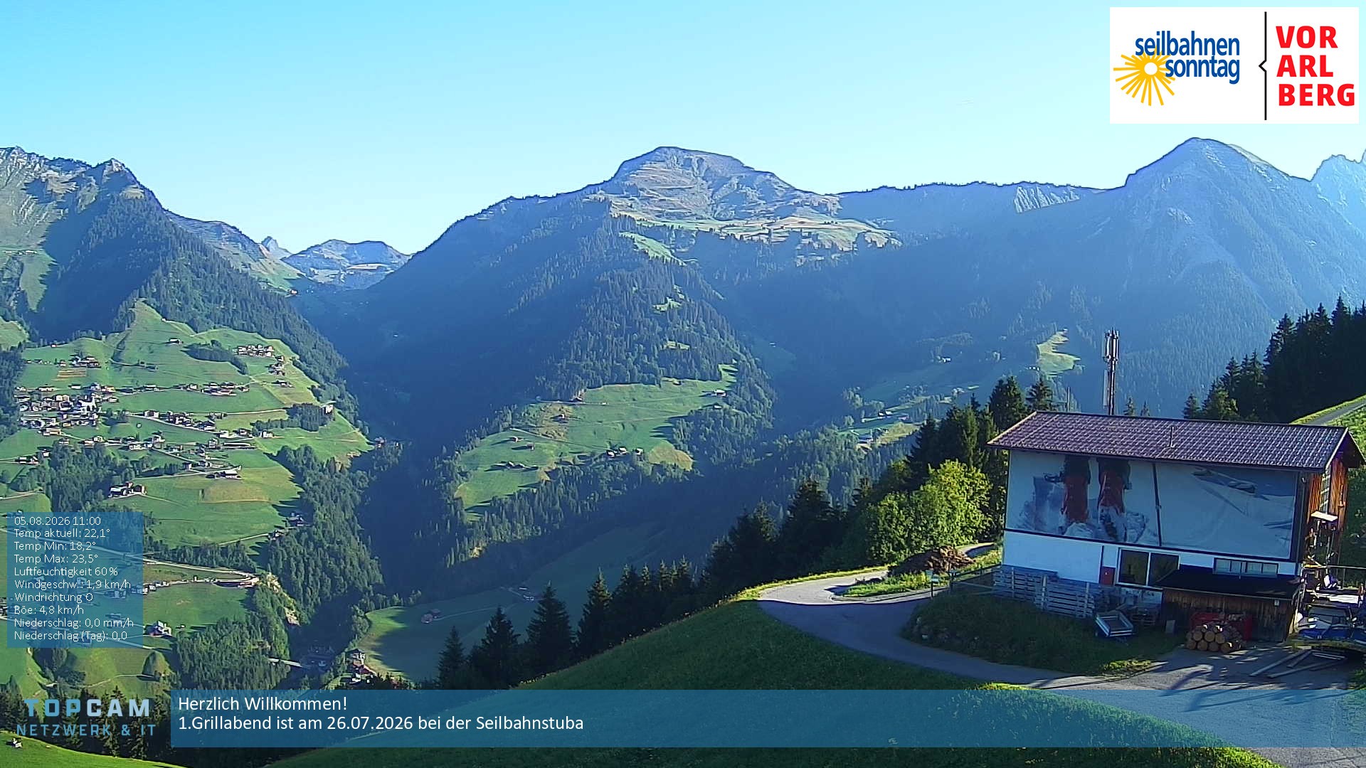 Archiv Foto Webcam Bergstation Pendelbahn in Sonntag
