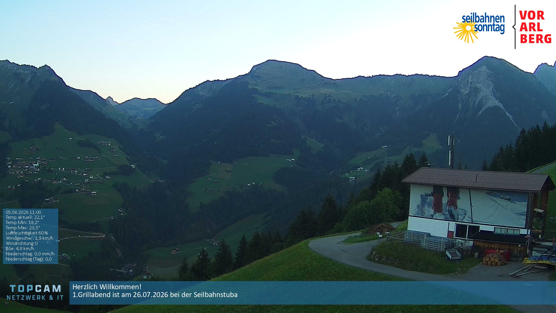 Archiv Foto Webcam Bergstation Pendelbahn in Sonntag